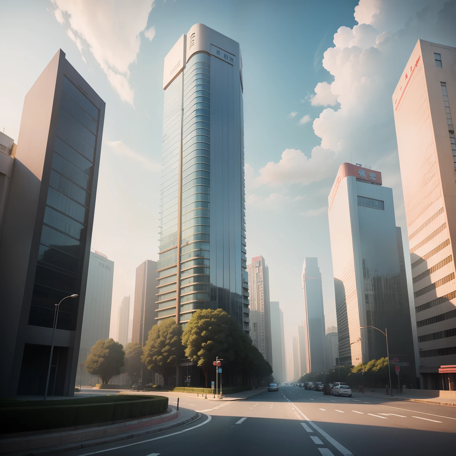 Skysky,baiyun,sky-high tower,There is a way,There is a door at the end of the road