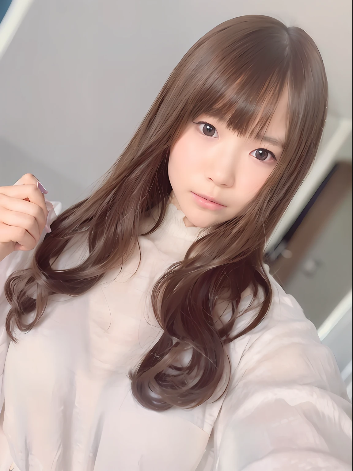 solo, long_hair, shirt, dress, full_body, look_at_viewer, (8k, RAW photo, best quality, masterpiece:1.2), (realistic, photo-realistic:1.37), professional lighting, physically-based rendering,