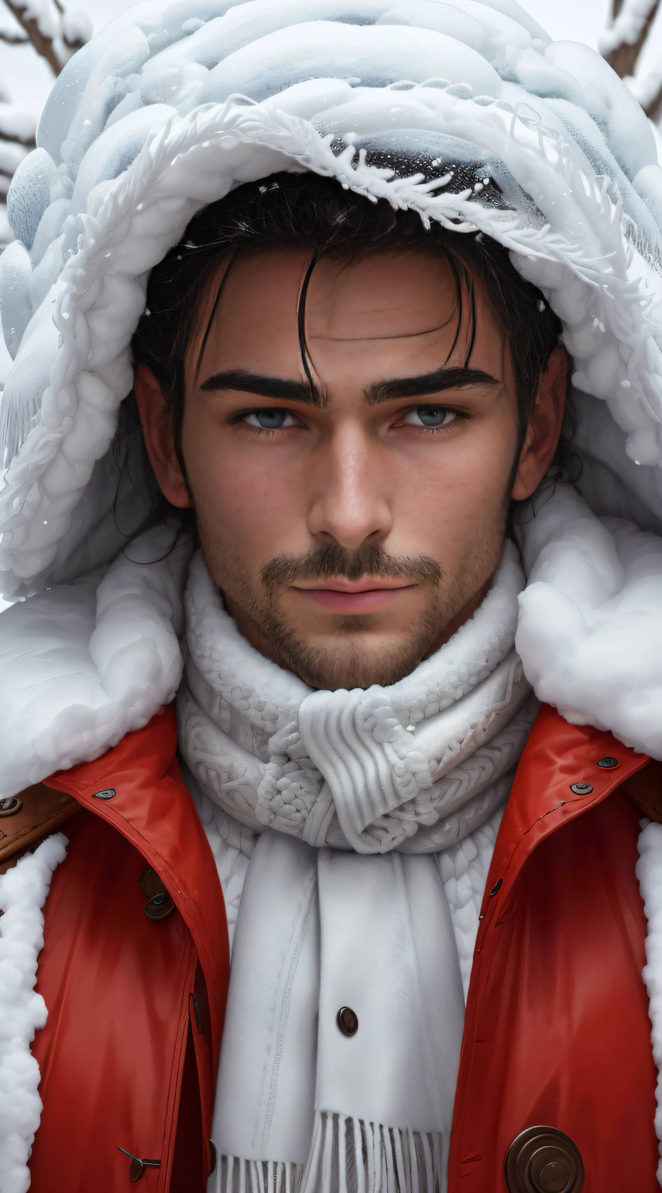 En esta impresionante obra de arte, The artist captures the essence of a cold winter day with meticulous precision. La escena se desarrolla en medio de un paisaje cubierto de nieve, with the bitter wind gusts of air. Standing in the middle of this winter wonderland is a man, Envuelto en un exquisito abrigo hecho de pieles. Each strand of skin is delicately illustrated, giving the coat a realistic texture that can almost be felt. The artist has paid close attention to every detail, creating an ultra-detailed masterpiece that demands awe and admiration.

La foto, presented in RAW format with astonishing 8k resolution, Asegura que cada aspecto se capture perfectamente, permitiendo a los espectadores sumergirse realmente en la obra de arte. La claridad y nitidez de la imagen dan vida a toda la escena, as if you can feel the cold air rubbing against your skin. El viento, bellamente representado, barre la cara del hombre, dejando rastros de copos de nieve descansando delicadamente sobre sus facciones..
This exceptional piece not only shows the technical skill of the artist, But it also evokes a sense of wonder and awe within the viewer.. The contrast between the warmth emanating from the man's luxurious fur coat and the frigid winter setting creates a fascinating visual juxtaposition... El abrigo, almost ethereal in its beauty, It seems to protect the man from the elements while adding an air of sophistication and grandeur to the scene...
With every brush stroke or pixel captured, The artist has masterfully transmitted the intense cold of the winter day, El poder del viento, y la opulencia del abrigo. Esta obra de arte sirve como testimonio tanto del talento del artista como de su capacidad para transportar a los espectadores a un momento congelado en el tiempo.