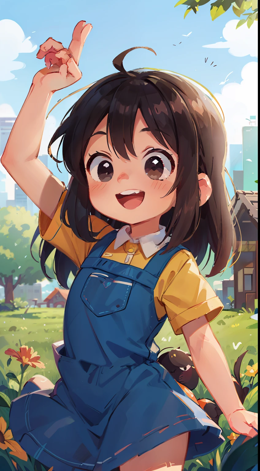 A boy,Civil engineering uniforms,Orange hard hat,reflective vest,25 age old,clouds,High-rise buildings,Clouds,cheerfulness,rejoice,Perfect quality,many color,cheerfulness,Rejoice, Pose(Arms up + cheerfulness), exciting illustration, Perfect quality,Clear focus(tmasterpiece:1.2) (realisticlying:1.2) (Bokeh) (best qualtiy) (detailedskin:1.3) (complexdetails) (8K) (detailedeyes) (Sharp focus),(having fun)full bodyesbian,The background is clean,Vista composition,85mm lens (tmasterpiece: 1.2) (realisticlying: 1.2) (Bokeh) (best qualtiy) (detailedskin: 1.3) (complexdetails) (8K) (detailedeyes) (Sharp focus),full bodyesbian, (cheerfulness)best quality,from outside,Ghibli-like colours,black hair,heart-shaped pupils,smiley,smile,projected inset,panorama,