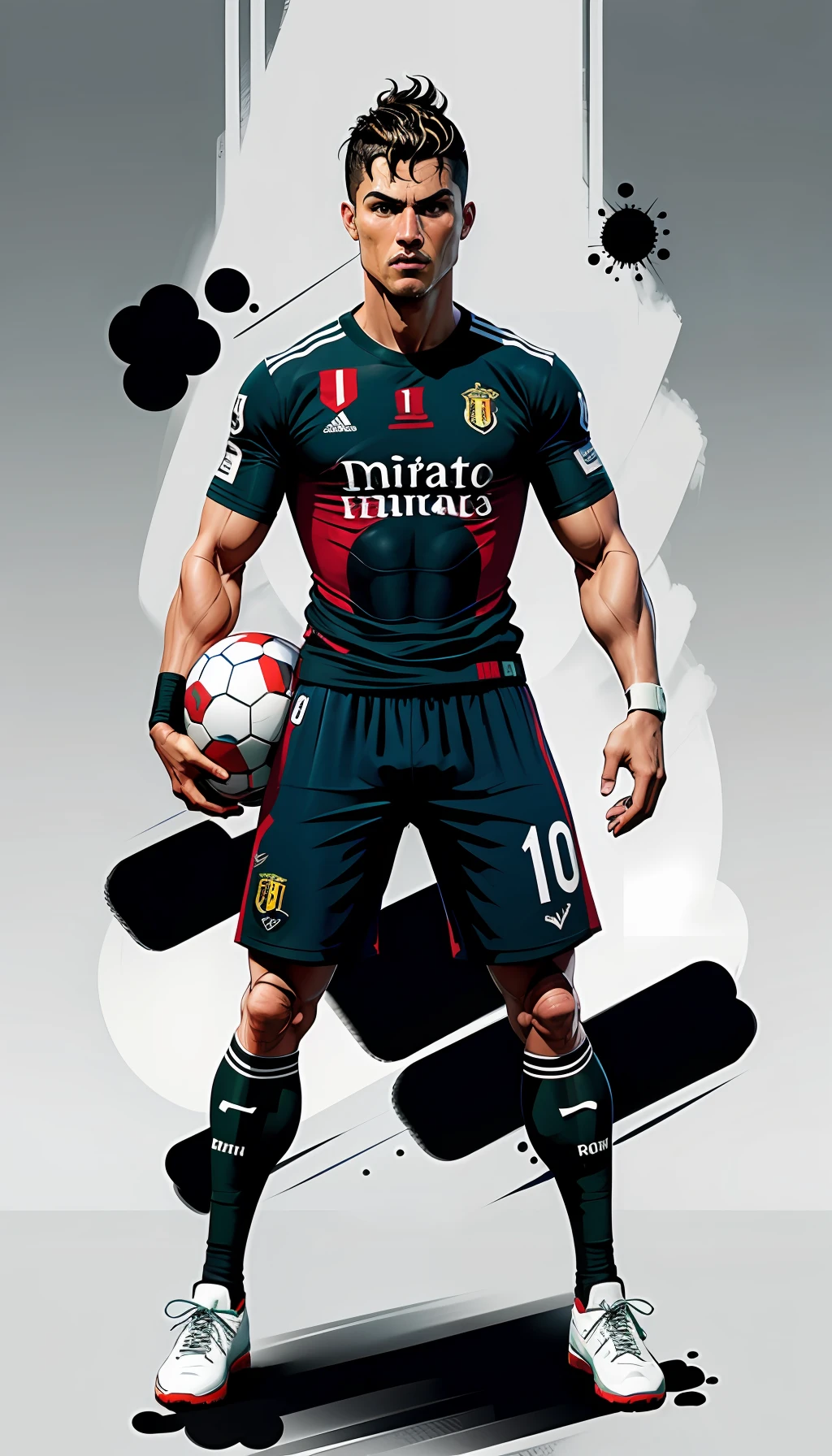 "cristiano ronaldo Iconic football in 4K+ fullbody"