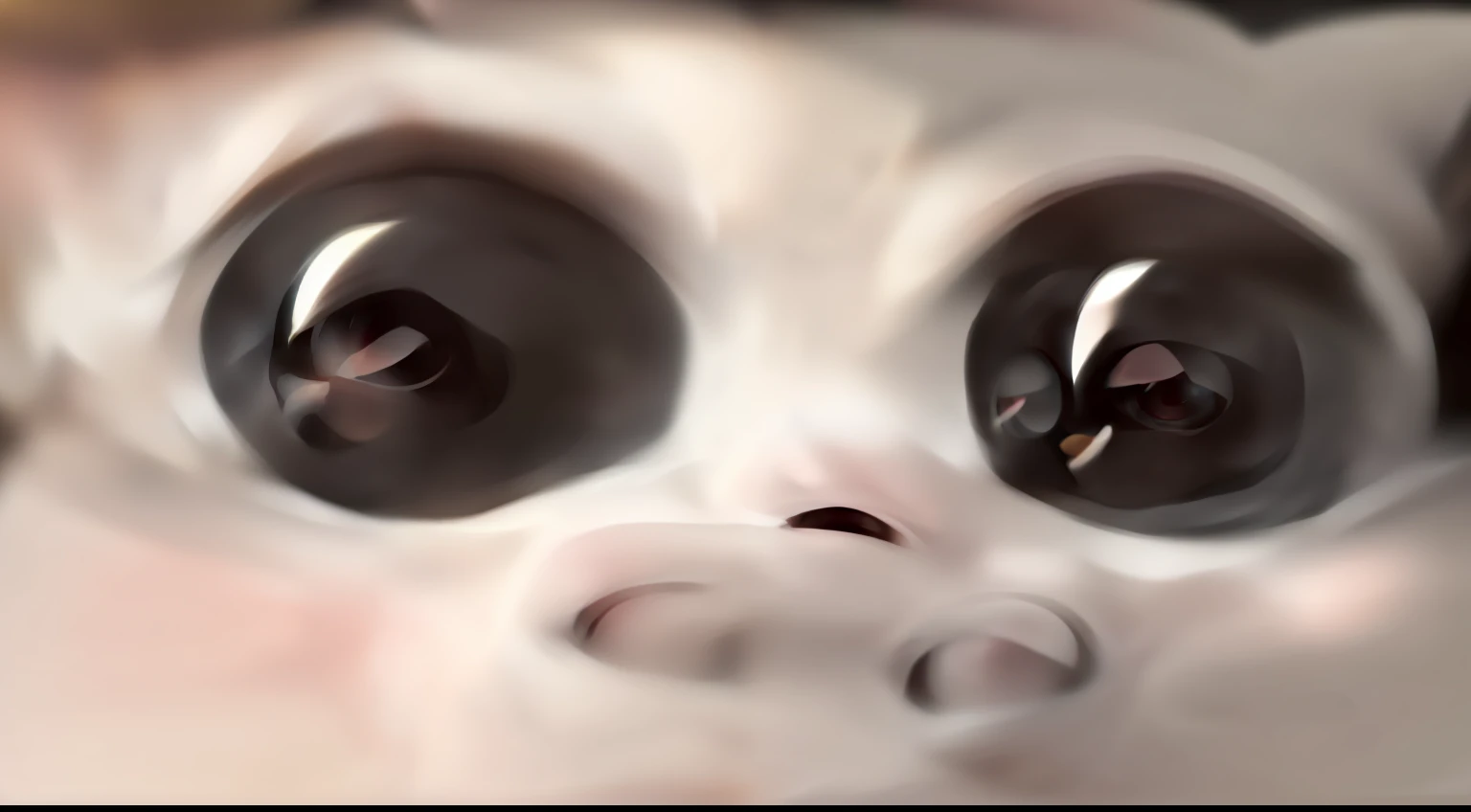 There is a white cat，The eyes are large，There is a pink bow on the head, smileeeeeee, big round cute eyes, cute face big eyes and smiley, Big cute eyes, adorable big eyes, with a big head，Big eyes, largeeyes, cute round slanted eyes, Huge surprised eyes, Big eyes!!!!!!!!, Kawaii cat, weird silly thing with big eyes