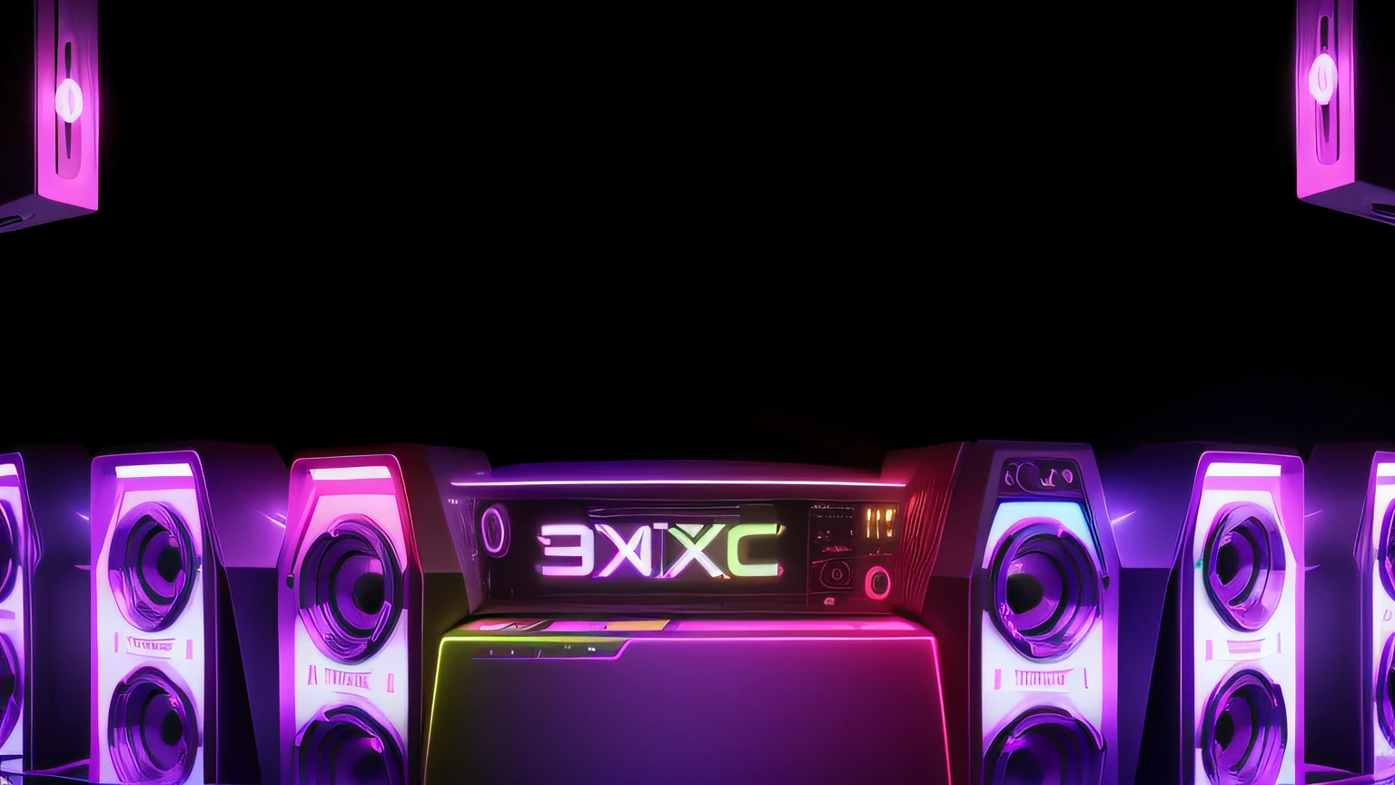 caixa de som arco - iris, Mixer DJ Colorido, Colorful futuristic neon table. mesa neon cyberpunk | |. Mesa DJ colorida. caixas de som arco iris, caixa de musica. arco-iris