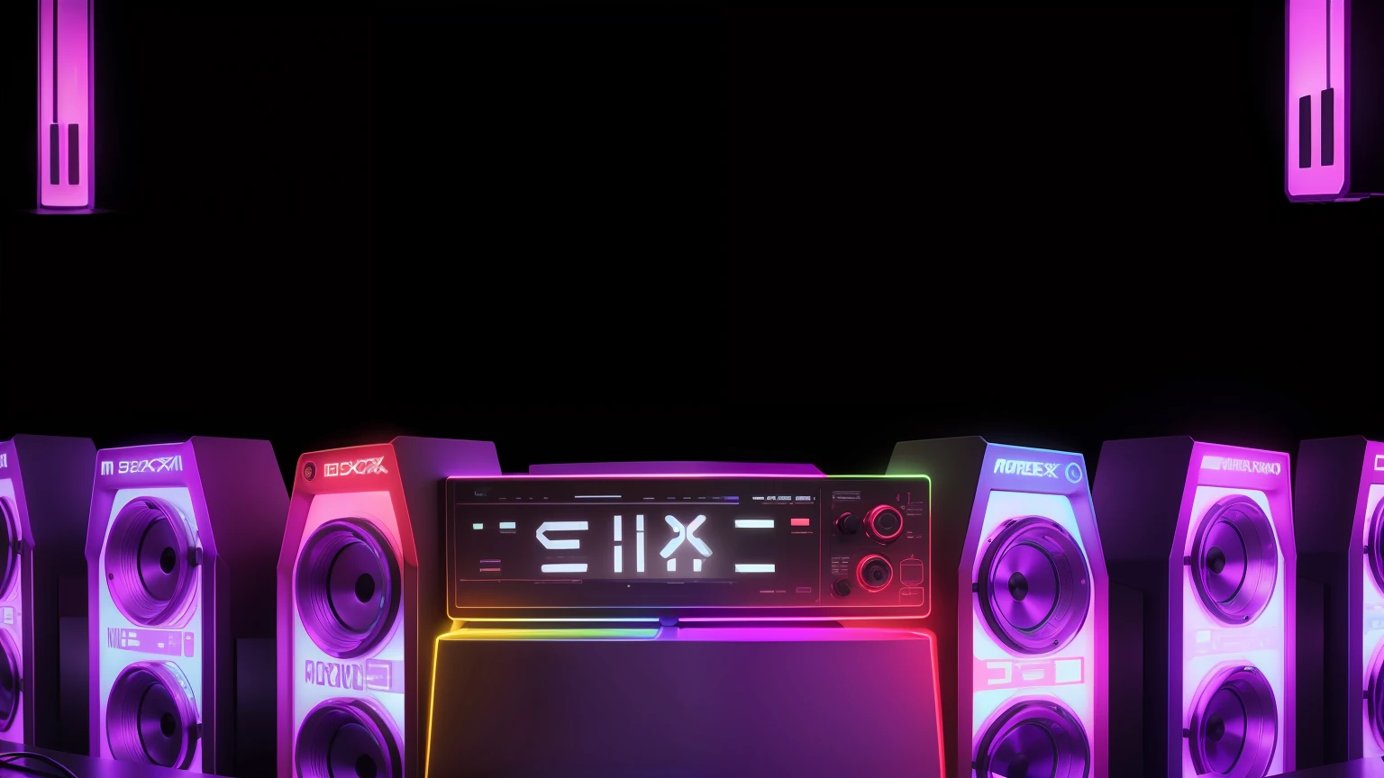 caixa de som arco - iris, Mixer DJ Colorido, Colorful futuristic neon table. mesa neon cyberpunk | |. Mesa DJ colorida. caixas de som arco iris, caixa de musica. arco-iris