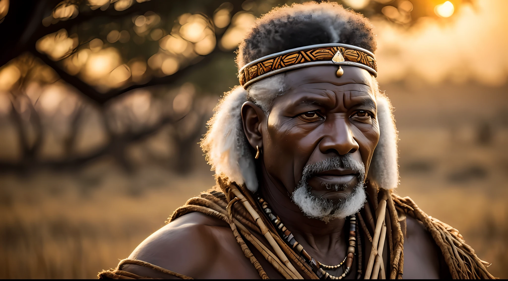 ' Photorealistic Images Prompt
Dim photorealisticPrompt As String =
"«»Capture a stunning photorealistic portrait photograph of an elderly African warrior chief. The image should be taken at dawn in the African savanna, with the soft and warm morning light creating a captivating and evocative atmosphere. The portrait should showcase the wisdom and strength of the warrior chief, depicting him in a dignified and regal manner.
Type of Image: Photograph
Subject Description: Elderly African warrior chief with an aura of wisdom and strength.
Art Styles: Photorealistic Photography, Realism
Art Inspirations: Photographers specializing in cultural portraits and African landscapes
Camera: Nikon D6
Shot: Close-up portrait shot
Render Related Information: The photograph should focus on capturing the photorealistic details of the warrior chief's appearance and the enchanting ambiance of the African savanna at dawn.
Camera Shot Type: Close-up portrait shot
Camera Lens: 70mm lens
View: Frontal view
Lighting: Soft and warm morning light, creating a mesmerizing and regal atmosphere in the African savanna.
Resolution: High resolution, allowing for fine details in the chief's facial features and the enchanting elements of the African savanna.
Detail: Hyper-realistic, emphasizing the wrinkles and expressions that convey the wisdom of the warrior chief.
Color Type: Natural colors, showcasing the authentic beauty of the African savanna and the chief's attire.
Render: Realistic photographic style with a focus on capturing the dignity and wisdom of the elderly African warrior chief.
Note: Respectfully portray the cultural significance and the majestic presence of the warrior chief in the photograph.
»"
