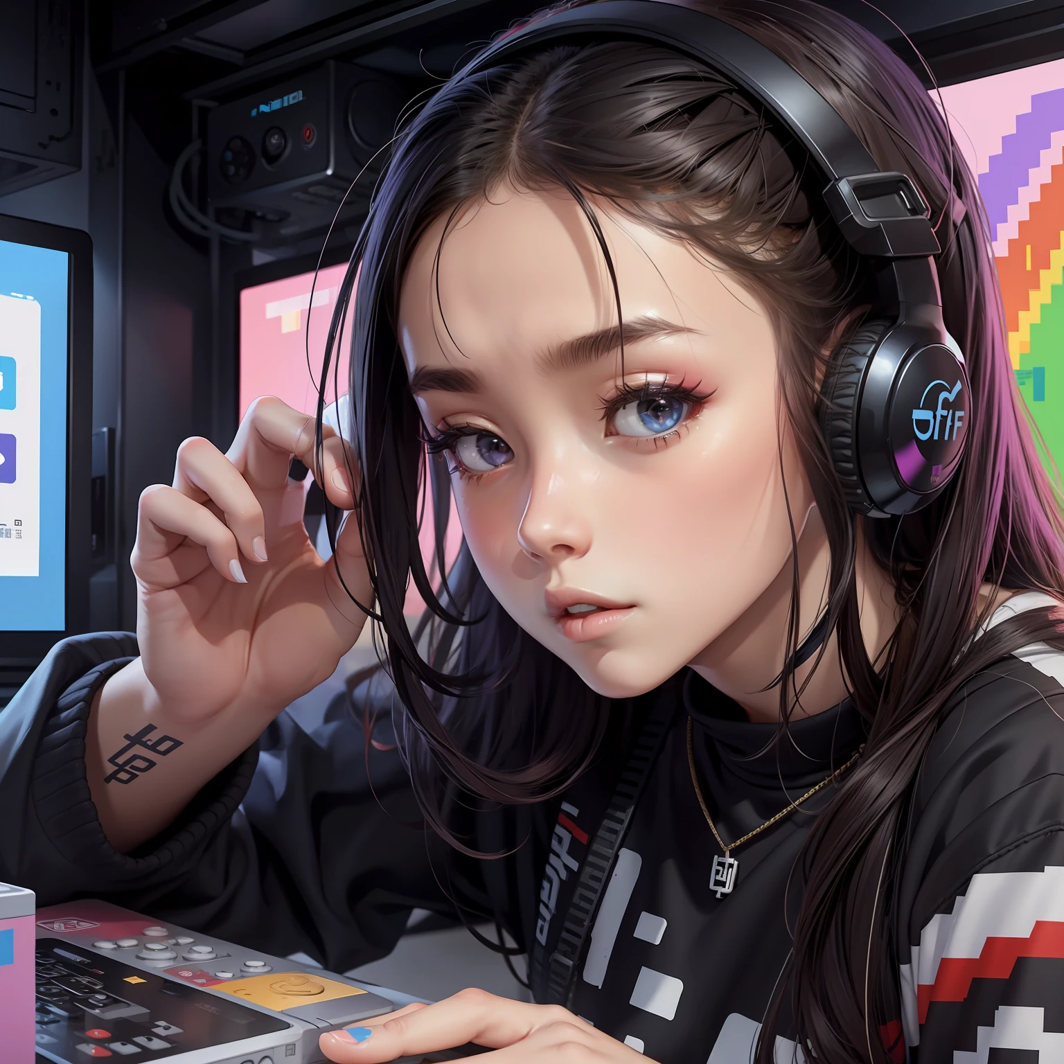 Twitter Logo、nffsw、Pixel art、games 、Rapper Girl、8K