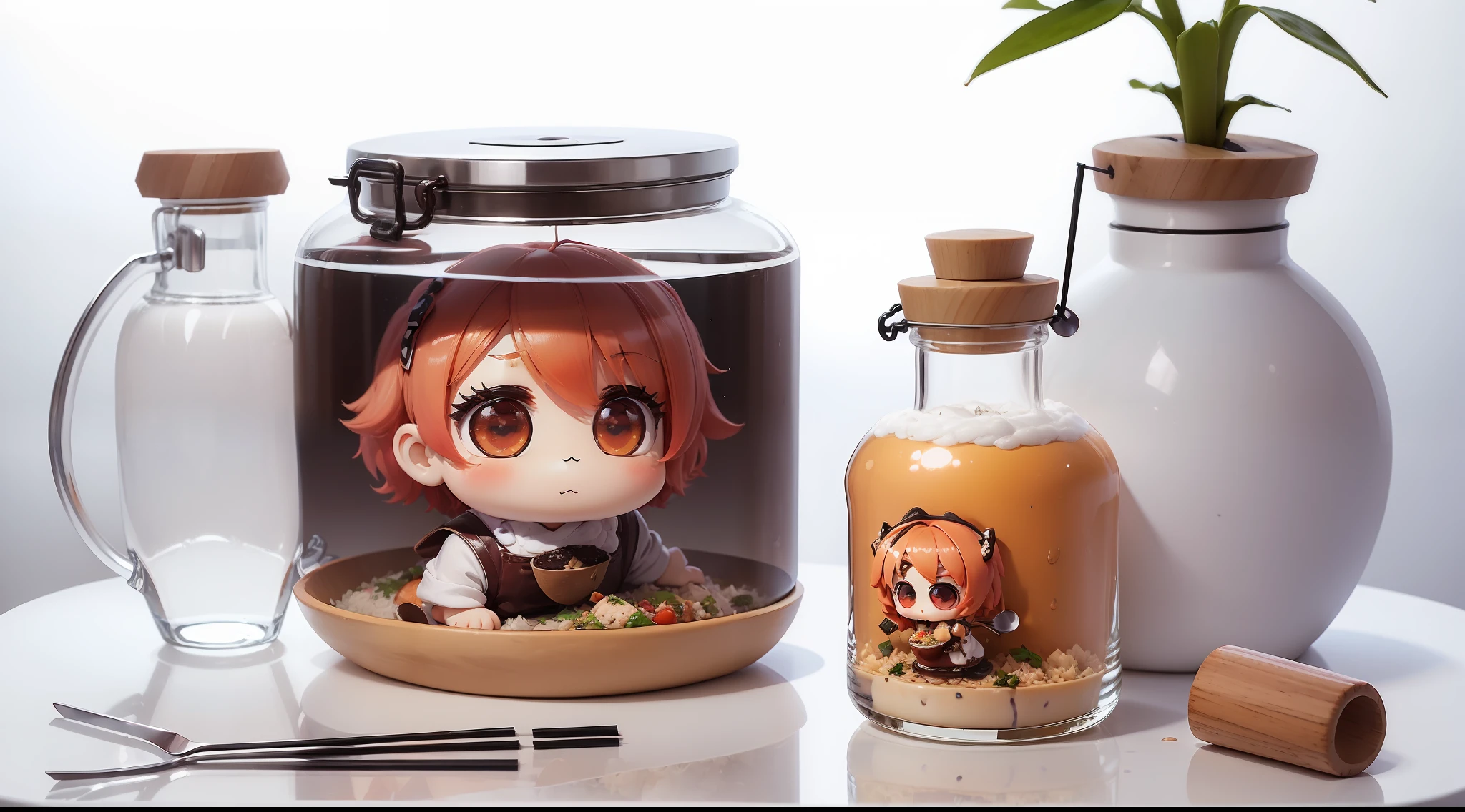 [(whitebackground:1.4)::5],(chibi:1.3),bottle bottom,Lamp stand,pedestal,platform,(Gourmet food:1.8)