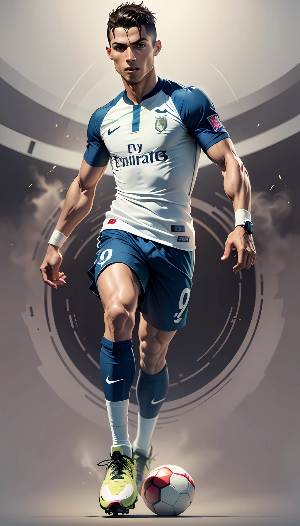 "cristiano ronaldo stilo vector Iconic football in 4K+ fullbody"