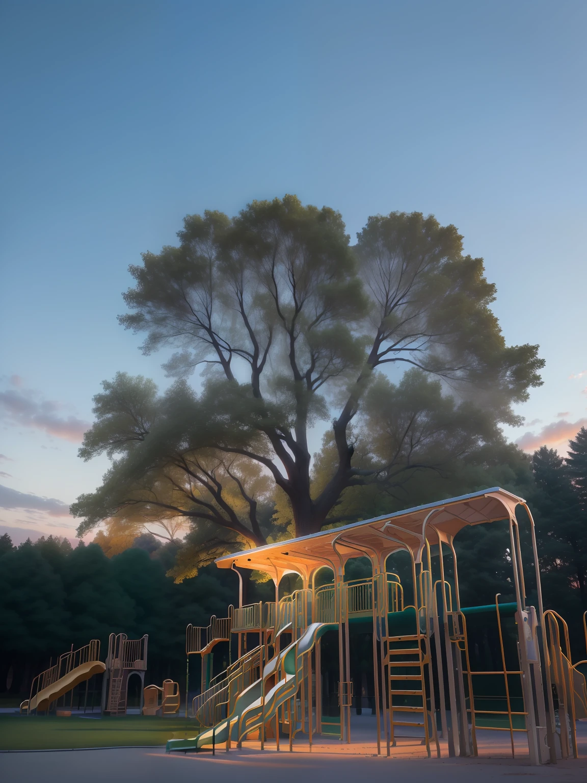There is a big tree next to the playground, The linden tree at sunset, taken with a Sony A7R camera, taken with sony alpha 9, shot with sony alpha 1 camera, Photo taken with Sony a7R camera, an enormous silver tree, trees in background, captured with sony a3 camera, taken with the best dlsr camera