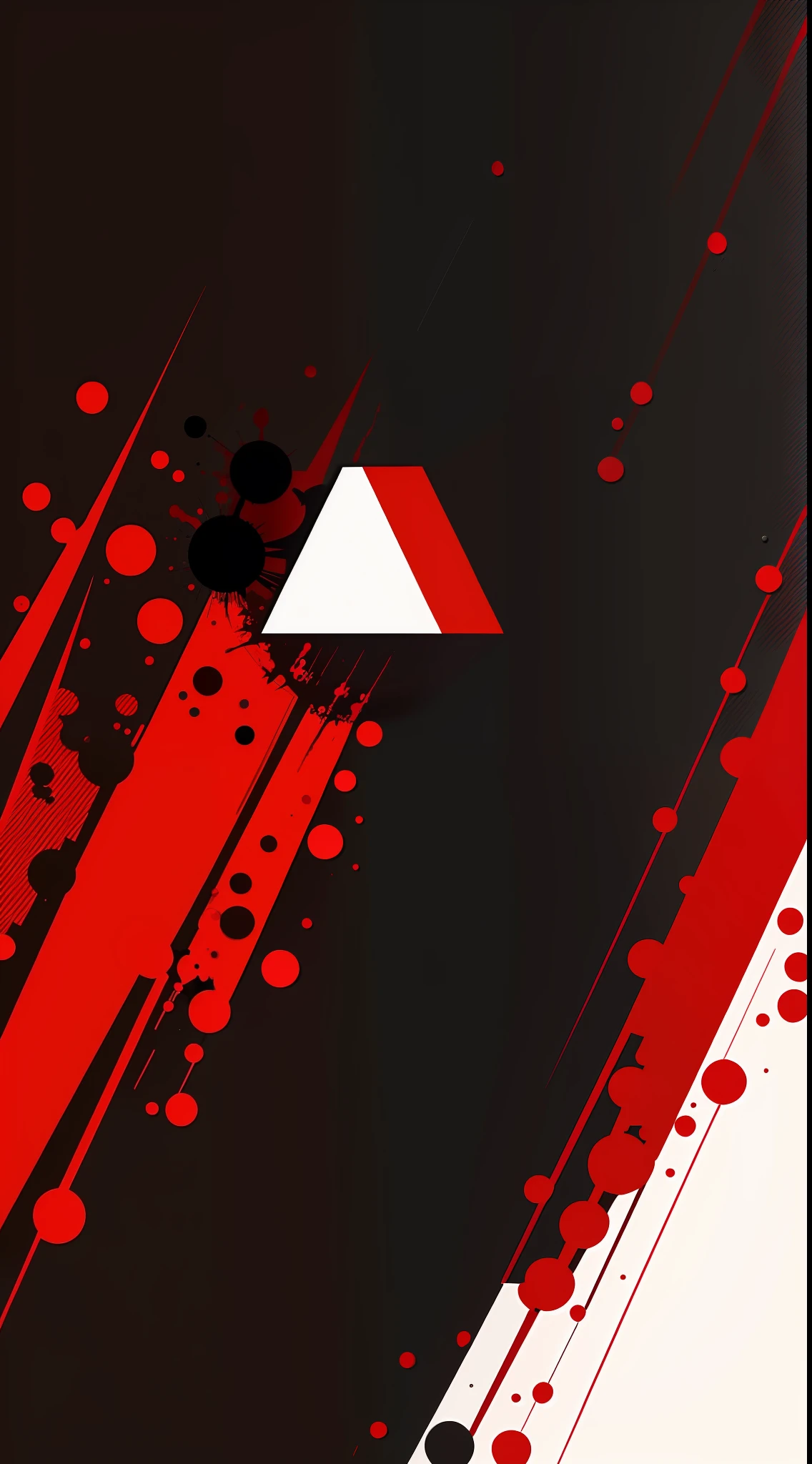 abstract red, black, and small white accent, dark wallpaper, inspired by "AC Milan" logo. very creative