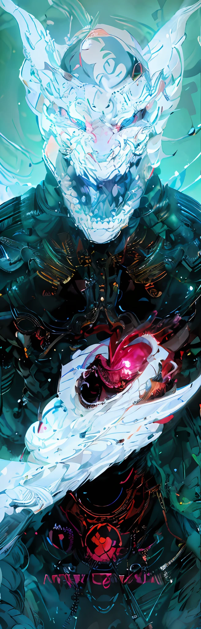 There is a digital drawing of a man holding a toothbrush, Soma game art style, dreamy psychedelic anime, Official artwork, intricate digital painting, psychedelic organic cyborg, studio ghibli and dan mumford, shamanic horror lsd art, digital art 4k unsettling, Dan Mumford and Alex Gray style, Fine details. Anime. Tentacles, giygas, kilian eng vibrant colours