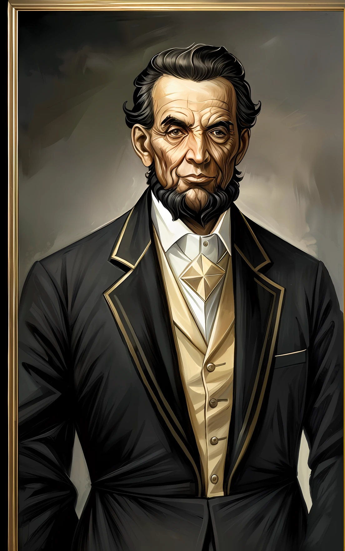 Retrato do Presidente abraam Lincoln , realista