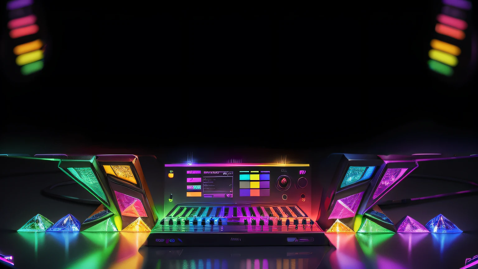 Diamante. Detalhes neon. rainbowart,