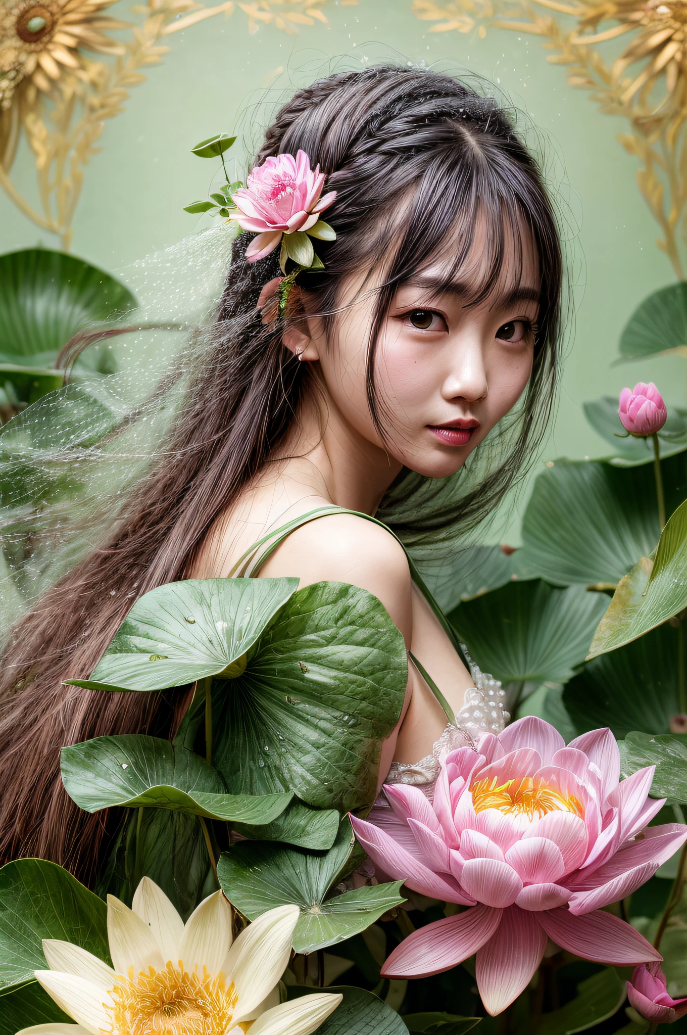 Pan Jinlian is particularly charming and cute,I saw her decorated with pearls on the dark clouds,Phoenix double insertion,The fair and immature face is lightly coated with rouge like a peach blossom,Under the thin curved willow eyebrows, a pair of apricot eyes are full of affection,The small mouthful of the blush cherry tells you the tenderness of the honey of the world,The upper body is covered with white lotus silk and a green gauze coat,The crispy chest ripples like a trickle of rain and dew dripping into the peony flower room,Wearing a purple silk and emerald patterned crimson skirt, Yang Willow thin waist spits out a strong sense of spring,The delicate body is slightly crouching bee flying butterfly dance,Lotus steps gently move and flowers bloom。