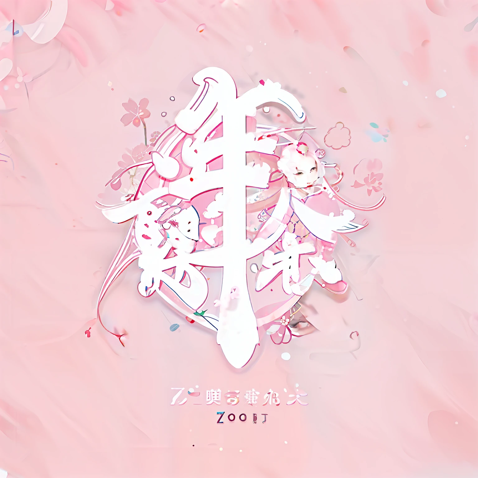 Chinese calligraphy in the Year of the Horse on pink background, pink zen style, zmonzheng, artwork in the style of z.Show on the. gu, inspired by Zhang Sengyao, Inspired by Feng Zhu, inspired by Zhang Zongcang, inspired by Zou Zhe, inspired by Shi Zhonggui, inspired by Zhao Yong