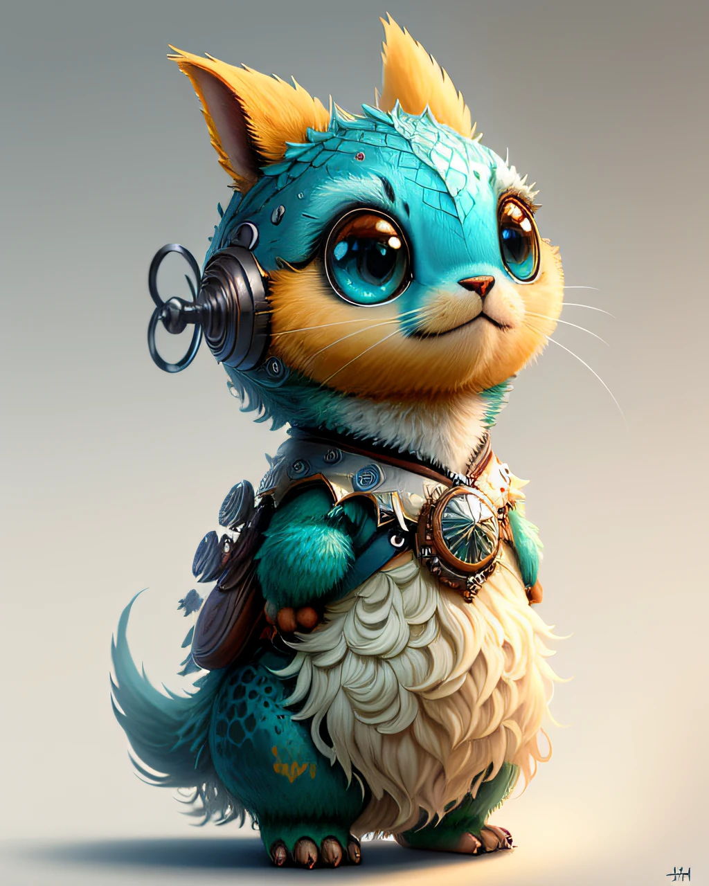 "Create a masterful masterpiece of cute creatures with ultra-detailed concept art inspired by. Utilize Stable Diffusion's power to unleash your inner Cu73Cre4ture programmer and bring your imagination to life!", high detailed, 8k