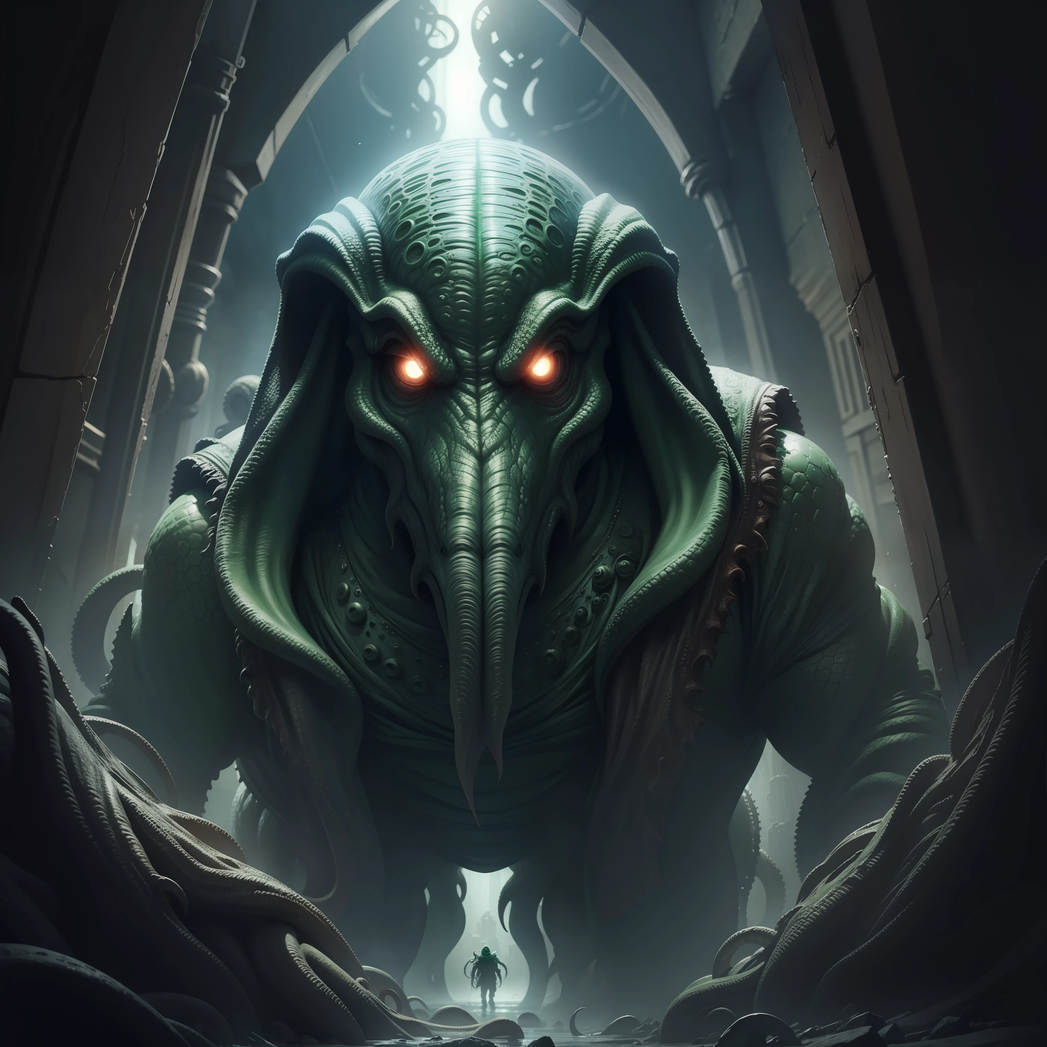 "Cthulhu monster with DC comics style"