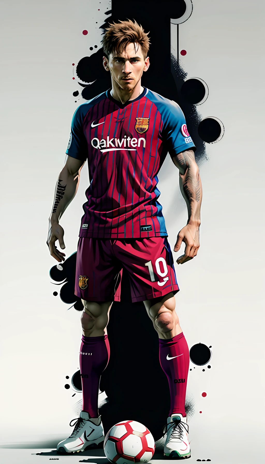 "messi Iconic football in 4K+ fullbody"