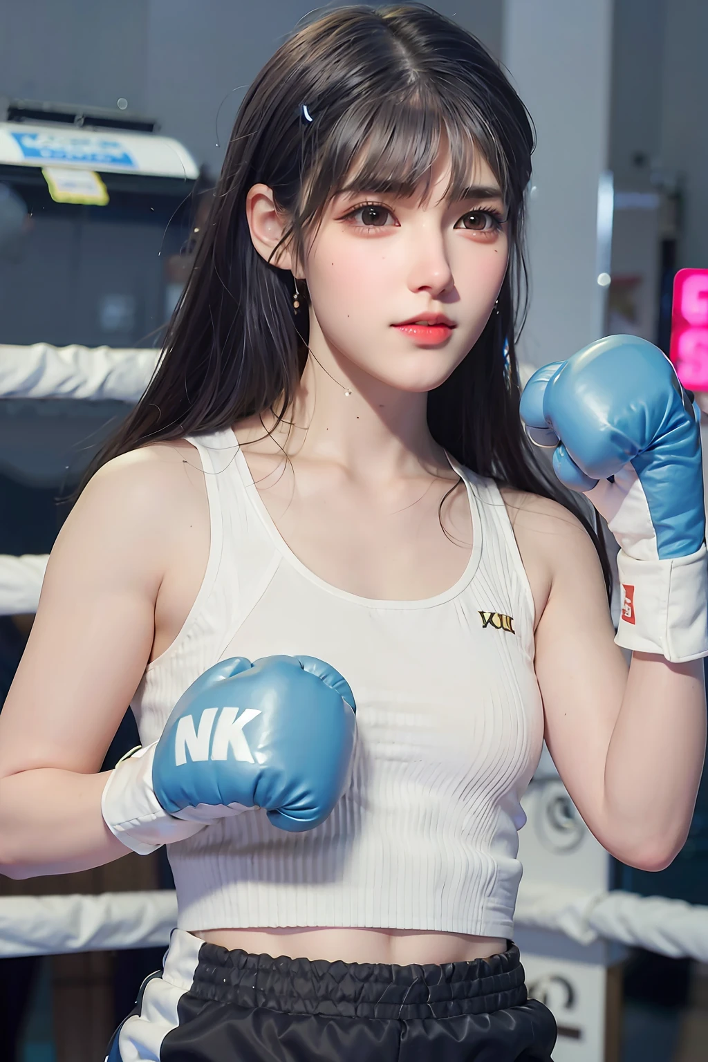 Remove the human head from the background