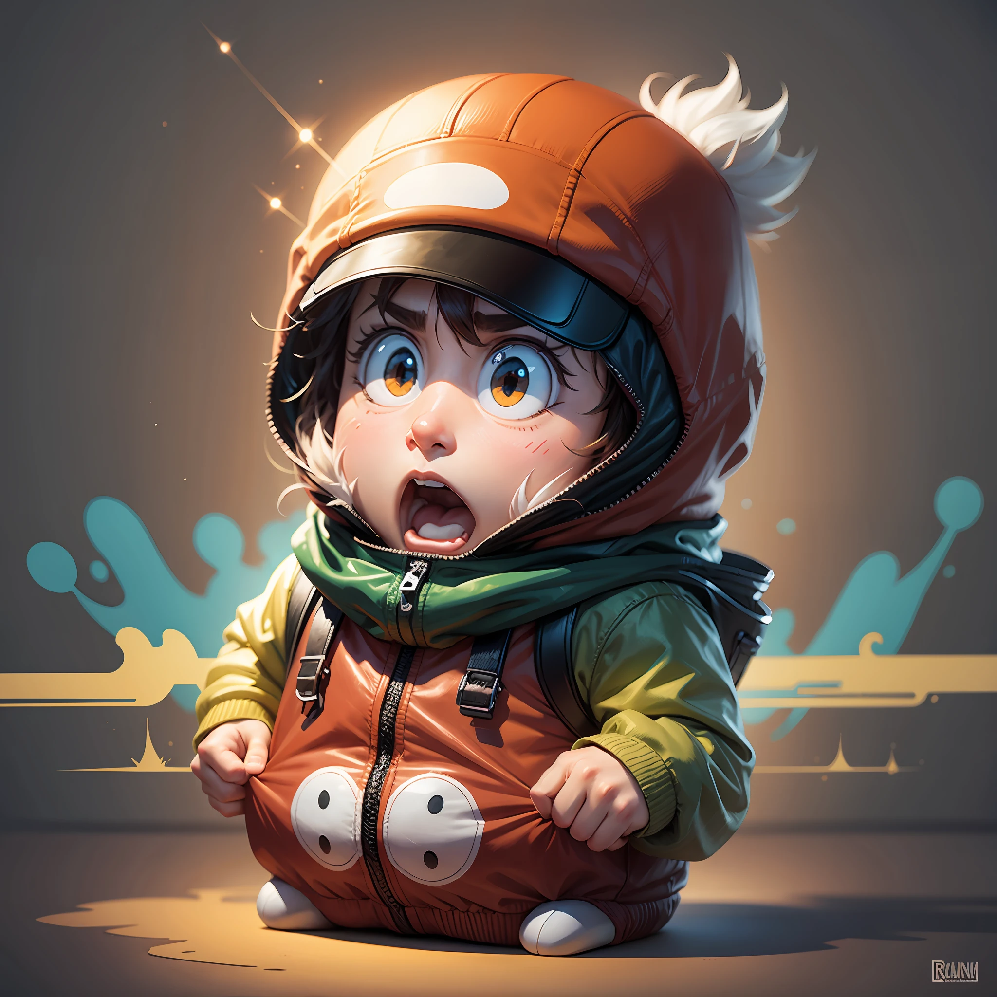 "Generate an artwork of Randy from South Park in the style of Pokemon."