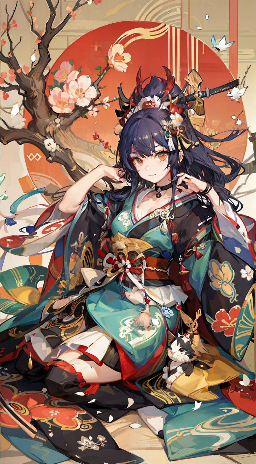 ukiyoe painting、kabuki、Pixel art、games、jpn、Hinomaru、Samurai、8K、
