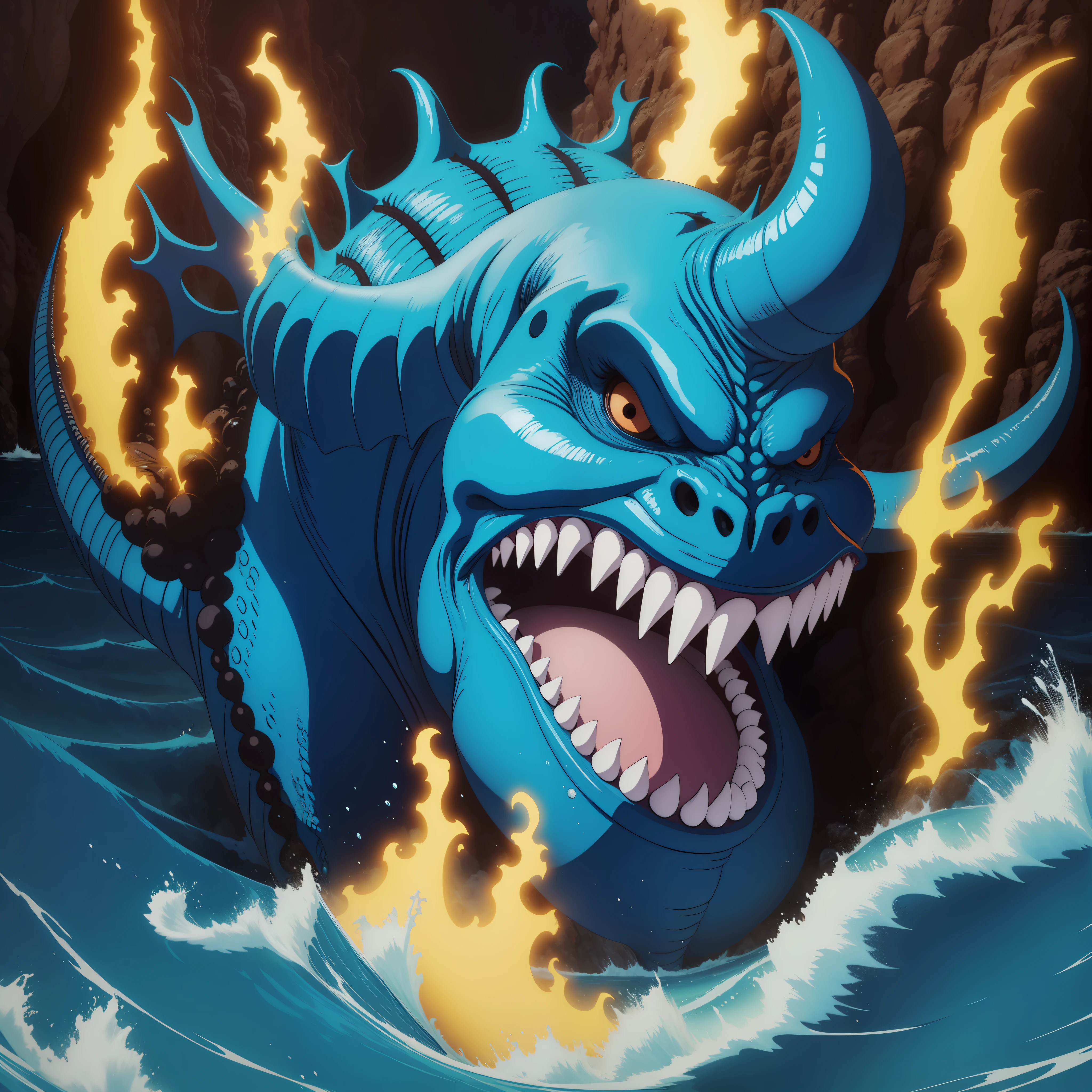 monstro do mar, demoniaco