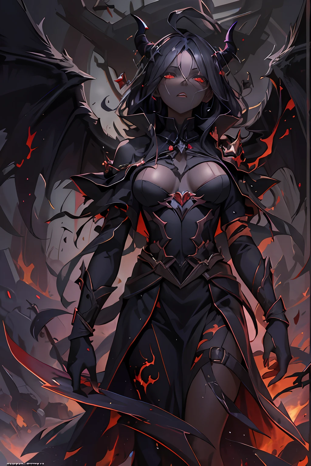 (dark skin), (demon horns), large breasts,
Immortal temptation takes over my mind
Condemned
Fallen weak on my knees, summon the strength
Of mayhem
I am the storm that is approaching
Provoking black clouds in isolation
I am reclaimer of my name
Born in flames, I have been blessed
My family crest is a demon of death
Forsakened, I am awakened
A phoenix's ash in dark divine
Descending misery
Destiny chasing time
Inherit the nightmare, surrounded by fate
Can't run away
Keep walking the line between the light
Led astray
Through vacant halls I won't surrend5r
The truth rev5aled in eyes of ember
We fight through fire and ice forever
Two souls once lost, and now they remember
I am the storm that is approaching
Provoking black clouds and isolation
I am reclaimer of my name
Born in flames, I have been blessed
My family crest is a demon of death
Forsakened, I am awakened
A phoenix's ash in dark divine
Descending misery
Destiny chasing time
Disappear into the night
Lost shadows left behind
Obsession's pulling me
Fading, I've come to take what's mine
Lurking in the shadows under veil of night
Constellations of blood pirouette
Dancing through the graves of those who stand at my feet
Dreams of the black throne I keep on repeat
A derelict of darkness, summoned from the ashes
The puppetmaster congregates all the masses
Pulling strings, twisting minds as blades hit
You want this power? Then come try and take it
Beyond the tree
Fire burns
Secret love
Bloodline yearns
Dark minds embrace
Crimson joy
Does your dim heart
Heal or destroy?
Bury the light deep within
Cast aside, there's no coming home
We're burning chaos in the wind
Drifting in the ocean all alone