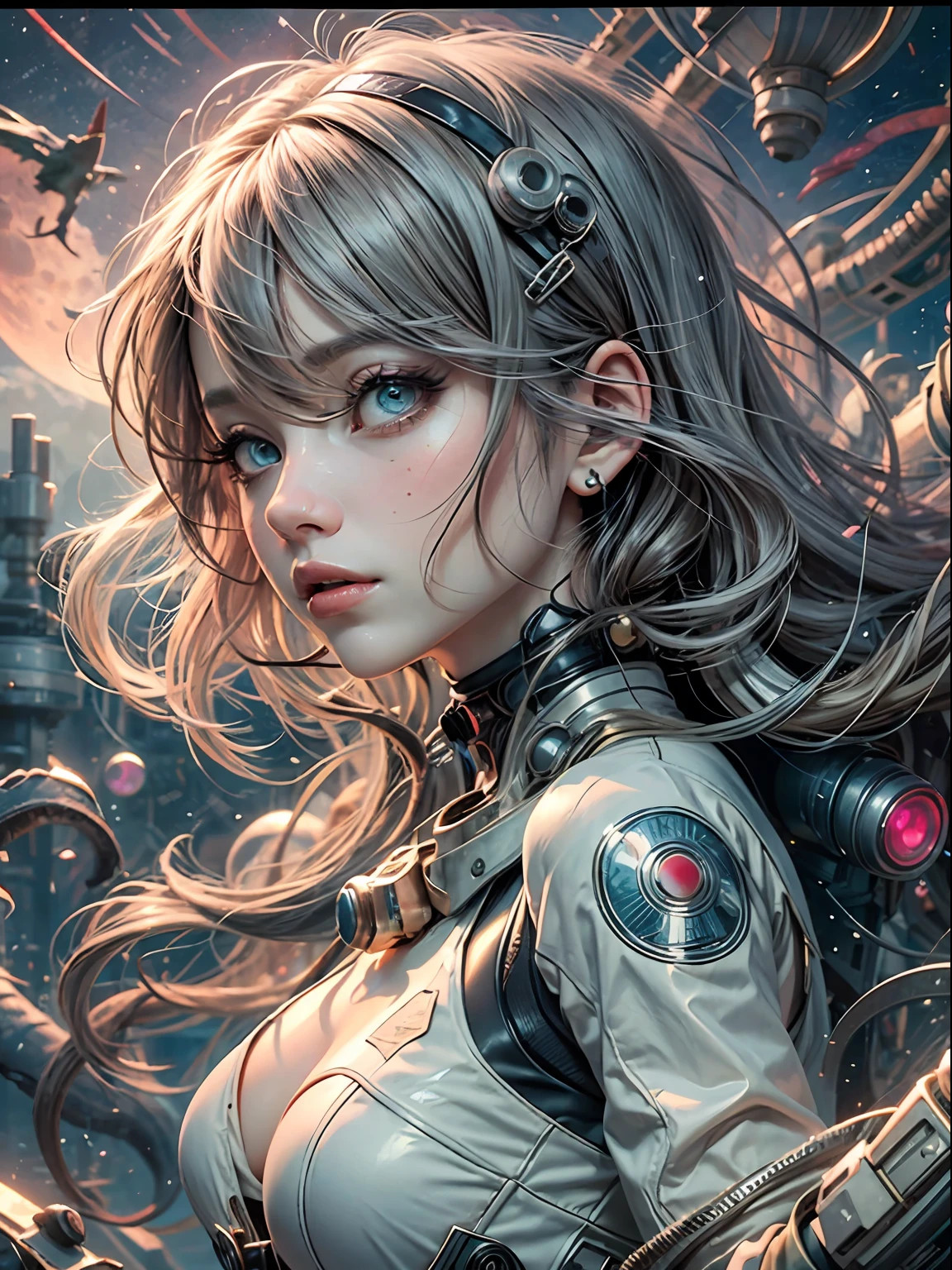 high high quality,tmasterpiece,Delicate facial features,Delicate hair,Delicate eyes,Delicate hair,anime big breast,Stylistic illustration of a woman in a spacesuit,Machinary,Tentacles wrapped around her, Fine details,style of anime, Covered with tentacles, tentacles around, beautiful octopus woman, some tentacles are touching her, sense of science and technology,sci-fy,digital art from danganronpa, A beautiful artwork illustration, jellyfish priestess, blood moon tentacles,High-quality anime works, 8K high quality detailed art(Delicate facial portrayal)(Fine hair portrayal)(highest quality)(Master masterpieces)(High degree of completion)(a sense of atmosphere)8k wallpaper,tmasterpiece,Best quality at best,ultra - detailed