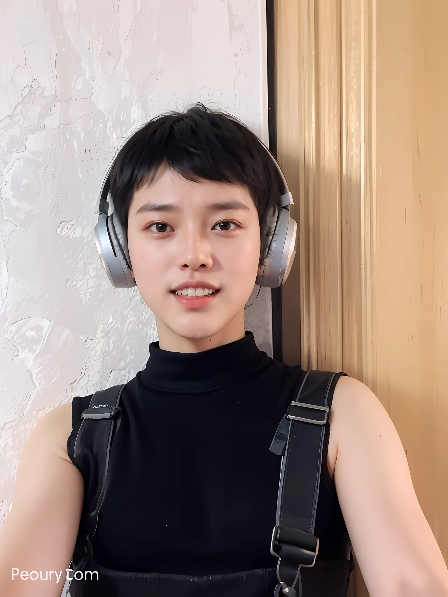 Allafed Asian boy wearing headphones and black top, with headphone, with headphone, Wearing headphones, xintong chen, headshot profile picture, with short hair, professional profile picture, Yun Ling, xision wu, zeng fanzh, wenfei ye, author li zhang, profile picture 1024px, xue han, inspired by Song Xu