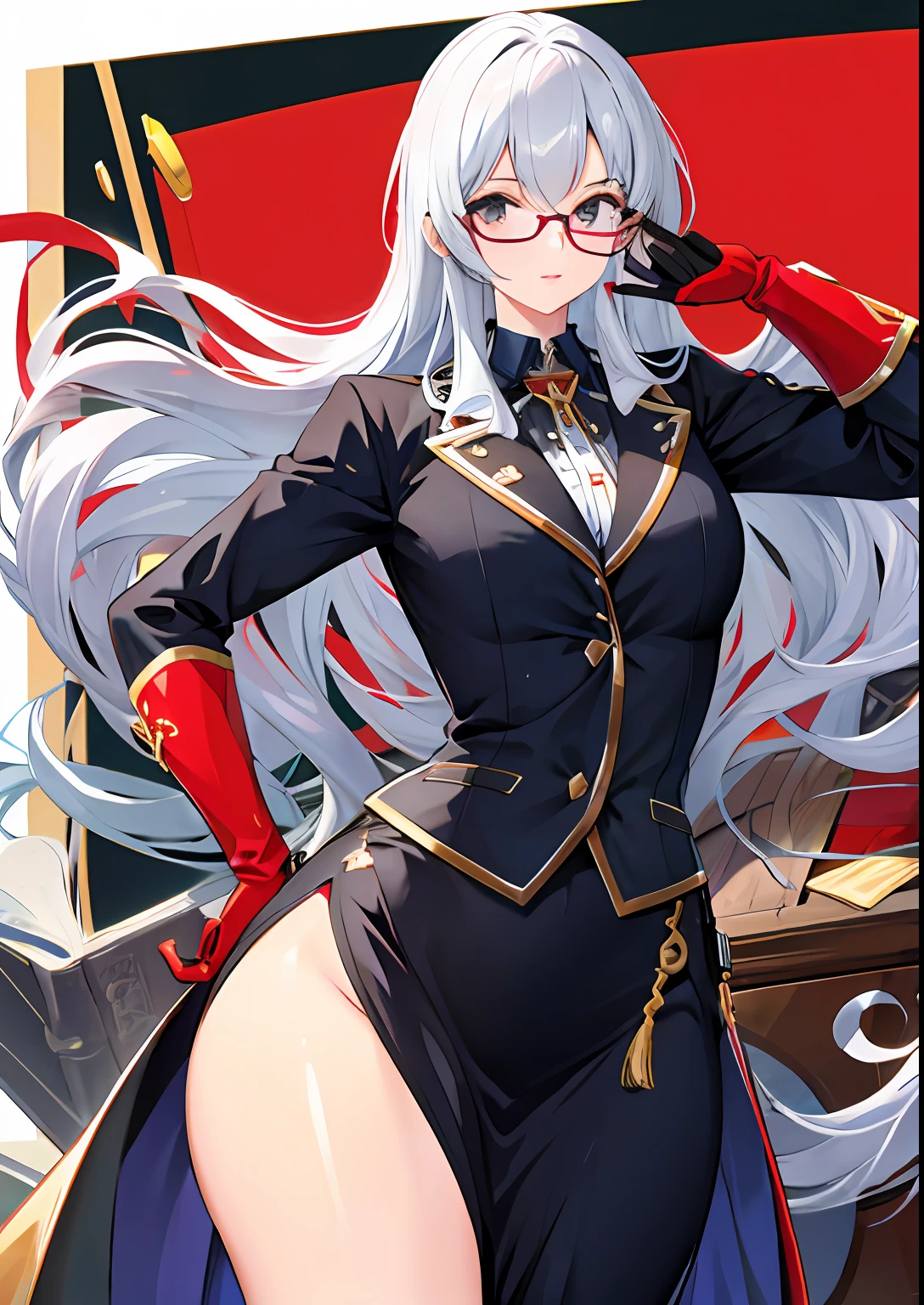 Bigchest,eye glass,Skirt that wraps hips,Real Human,plumw,