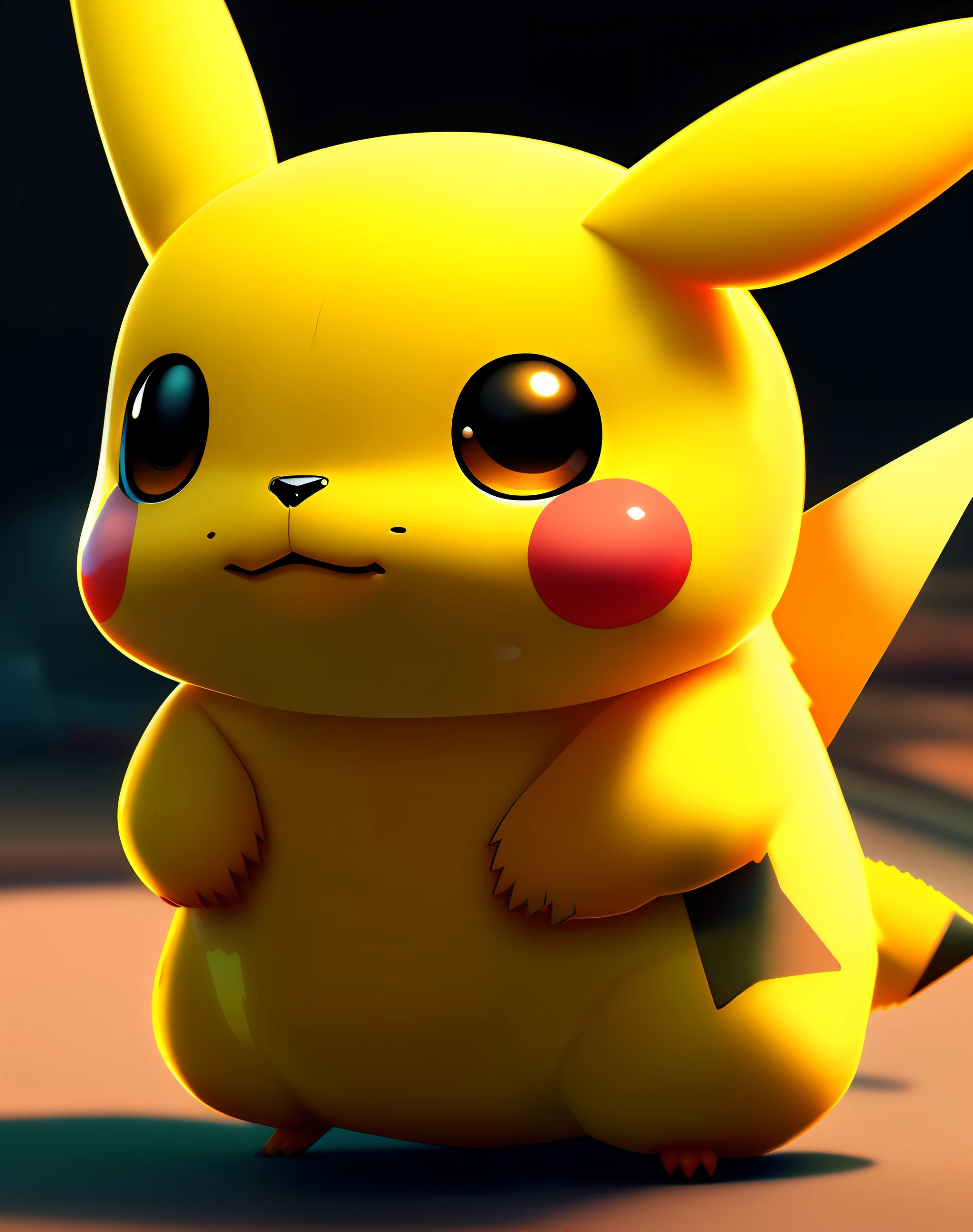 cute pikachu, digital art, trending artstation