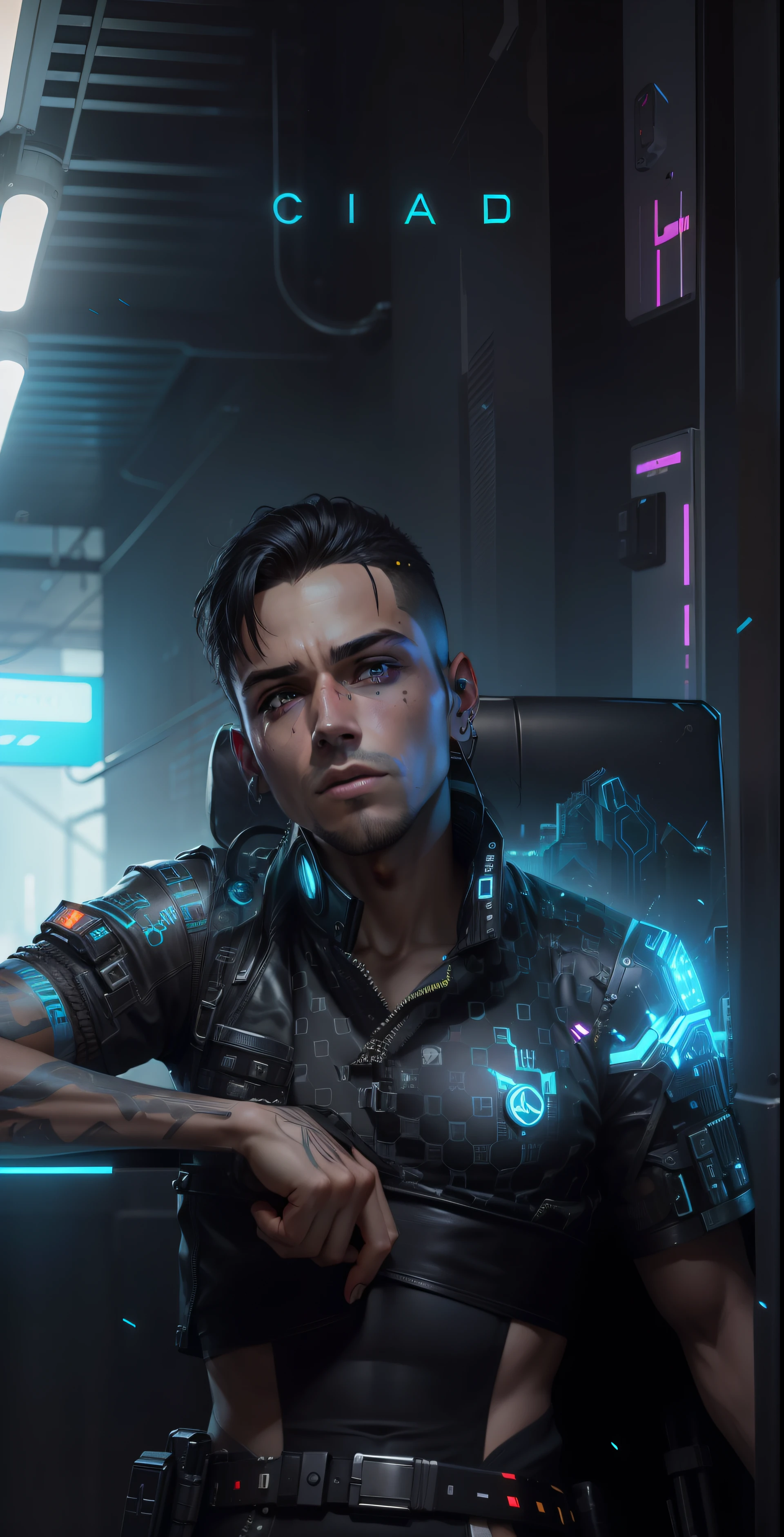Change background cyberpunk handsome boy, Realistic Face, 8K resolution, Ultra realistic