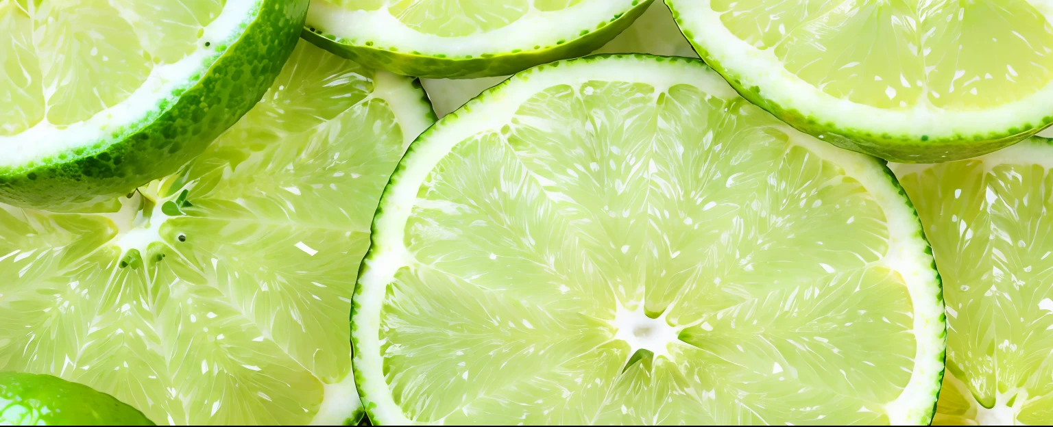 Close-up of a group of limes cut in half, Lime, it has lemon skin texture, with lemon skin texture, lime green, 🍸🍋, lemons, 🐿🍸🍋, discovered photo, lemon, Lime and violet, green color), professional fruit photography, Award-winning, Award - Winning, insanely details, hyper detailed photo, lemonade