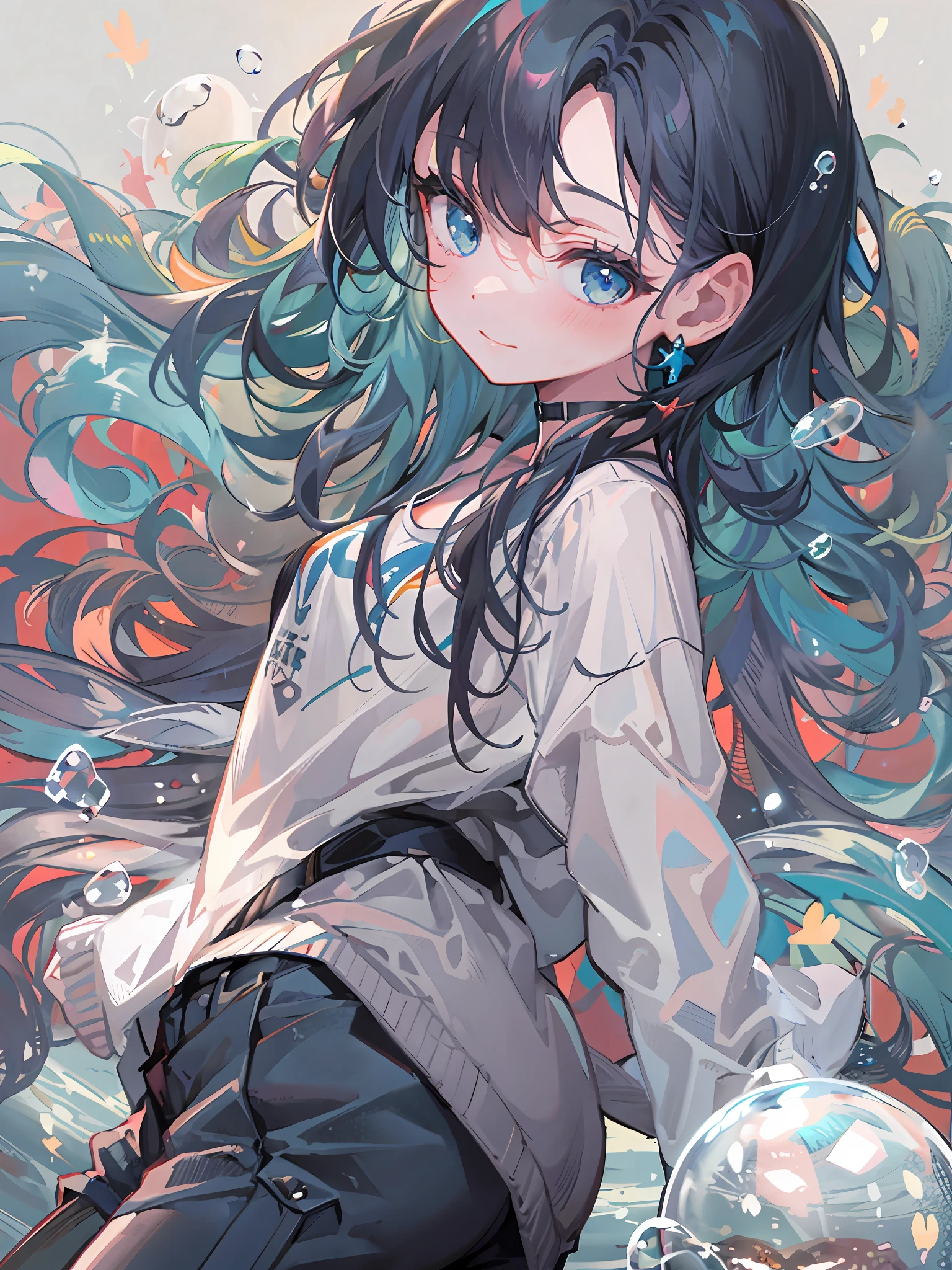 Background with、The hair