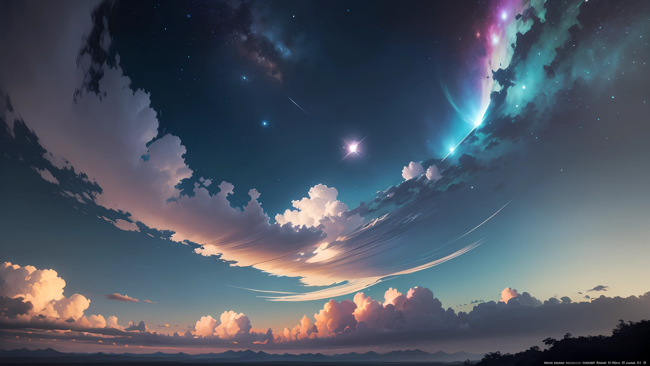 [1] Produce a prompt in the highest definition of the heavenly sky, with angels and much glory, poder e luz. Exclua todo o tipo de personagens ou pessoas, apenas insira a foto do ambiente. [2] The ethereal sky stretches infinitely, preenchido por uma luz dourada e radiante, banhando tudo em seu esplendor divino. Winged angels dance among white clouds, suas asas iridescentes capturam os raios do sol, forming a spectacle of magical colors. Heavenly glory radiates from every corner, engaging the observer in a sense of reverence and enchantment. [3] This celestial realm is adorned by majestic columns of white marble that rise to infinity, sustentando o firmamento celestial. The surroundings are filled with ethereal gardens filled with heavenly flowers of unimaginable hues. [4] Uma atmosfera de serenidade e paz permeia o ambiente, conveying a sense of harmony and spiritual wholeness. The divine presence is almost tangible, causing the heart to rise in gratitude and contemplation. [5] Estilo: Fotografia [6] The image will be captured with a high-resolution DSLR camera, utilizando uma lente grande angular, allowing a wide capture of the heavenly sky and its glory.    - --auto --s2