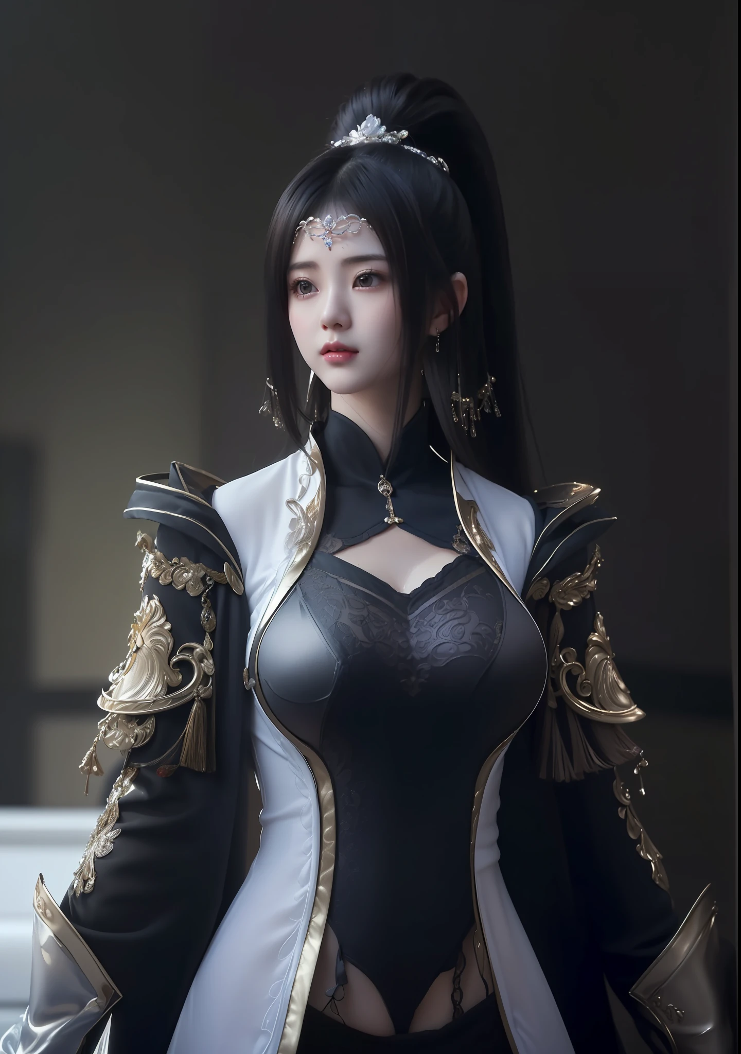 masterpiece, best quality, extremely detailed 8k, ultra hd, ultra-detailed, highly detailed, highly realistic, ultra-realistic, hyperrealistic, hyperrealism, (1woman:1.5), (solo:1.5), (beautiful cute Taiwanese Idol woman:1.5), (beautiful cute JAV Idol woman:1.6), anatomically correct, (detailed realistic skin), (realistic big breasts), slender abs, (closed mouth:1.35), nsfw,