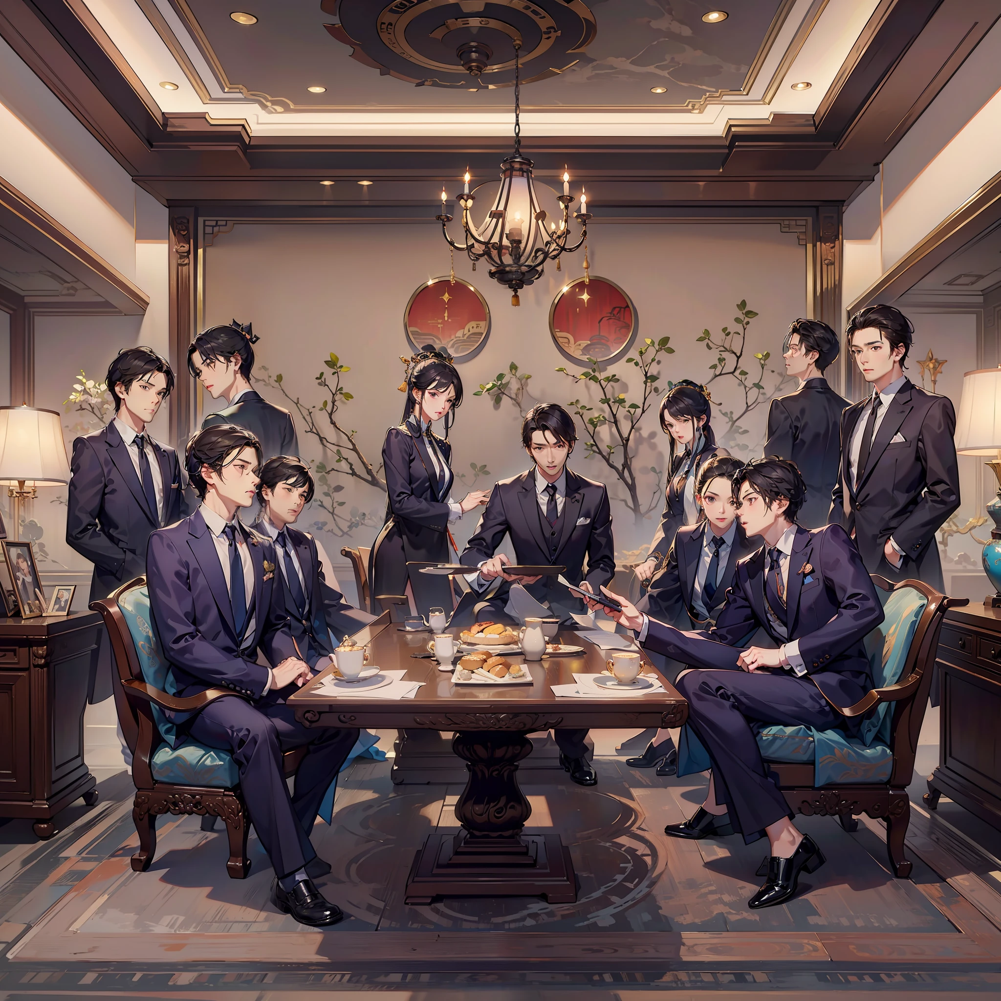(Some men in suits)
(Have a meeting in the room)
(chineseidol)