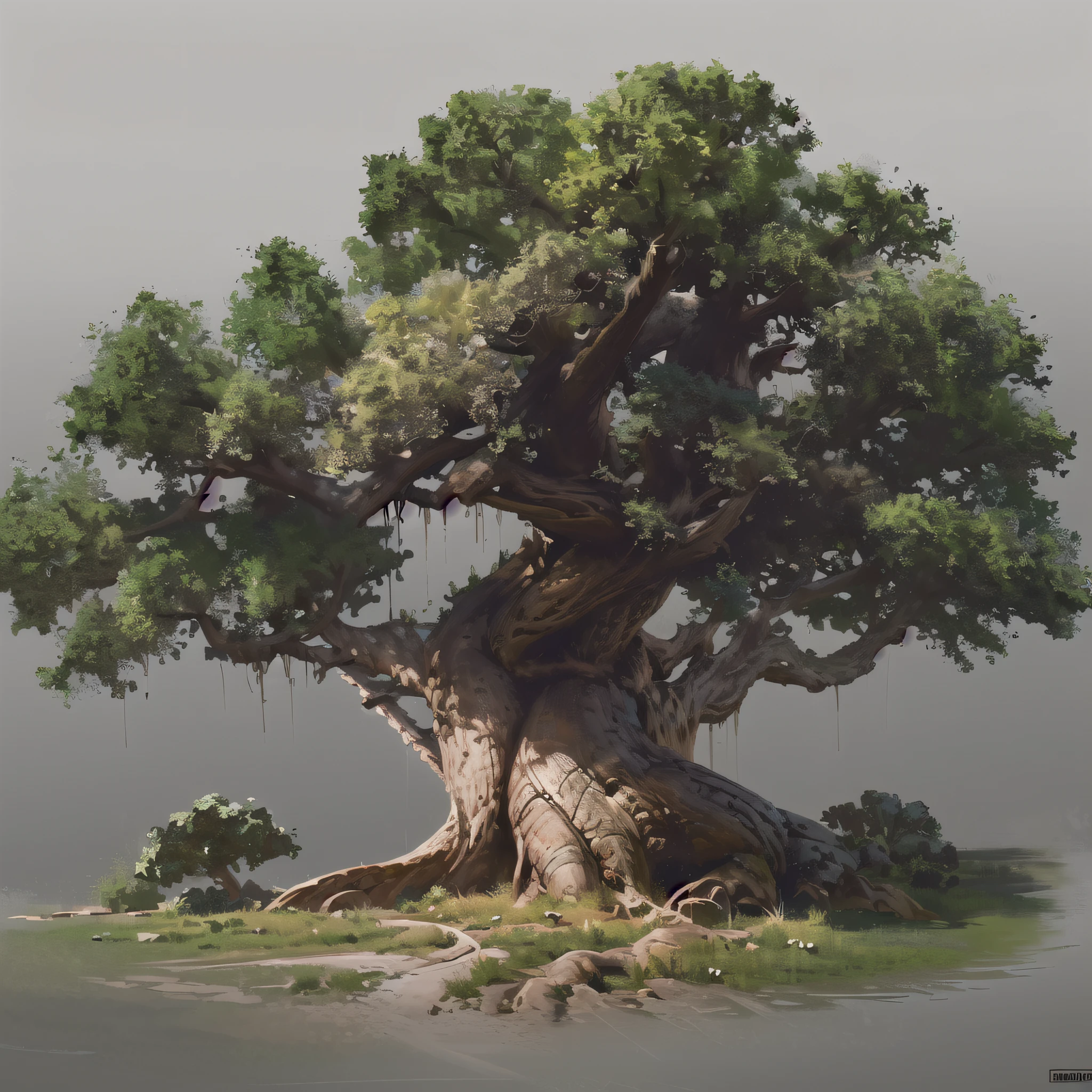 ((best quality)),single tree,complete,comfortable,reasonable structure,shock,high detail,abundant,8k,green,tree,Reasonable light and dark relationship,concept art,high detail,distinct,