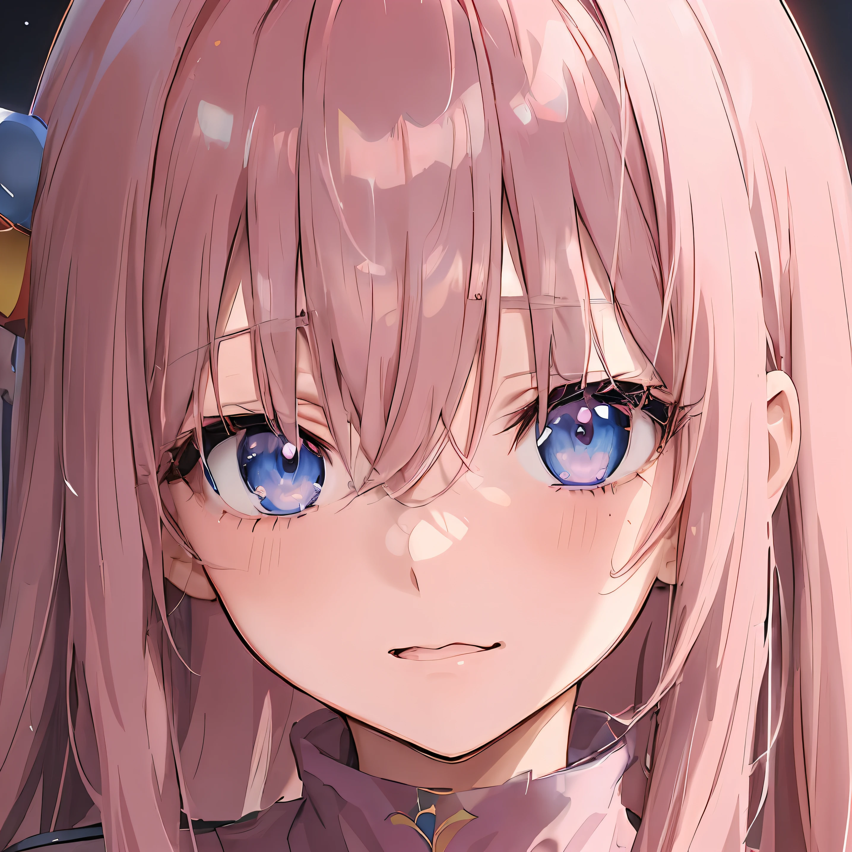 anime girl with pink hair and blue eyes staring at something, anime visual of a cute girl, detailed portrait of anime girl, guweiz, close up of a young anime girl, stunning anime face portrait, extremely cute anime girl face, portrait of an anime girl, cute anime face, anime moe artstyle, detailed anime character art