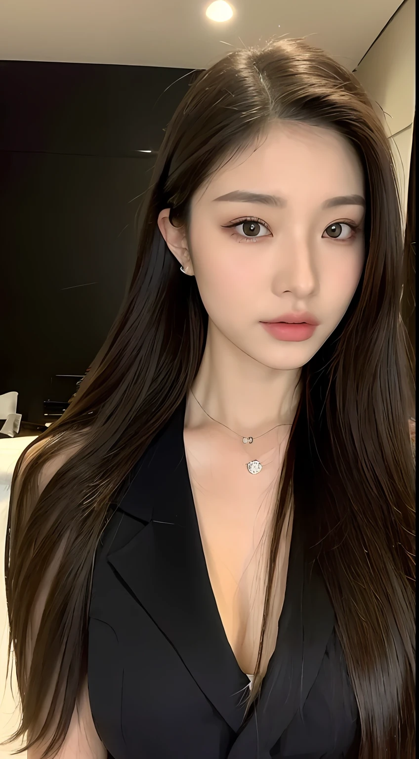 ((realistic illumination,best qualtiy,8k,tmasterpiece:1.3)),Sharp focus:1.2,1girll,Beautiful Women in Perfect Figure:1.4,Slender abs:1.1,((Layered Hair Style)),(The shirt:1.4),Suits,(exteriors:1.1),Ultra-fine face,Fine Eye,二重まぶた,