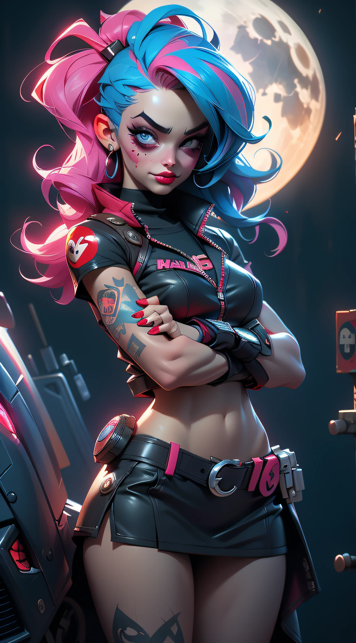Harley Quinn, Harley Quinn make up , face fixed, beautiful face