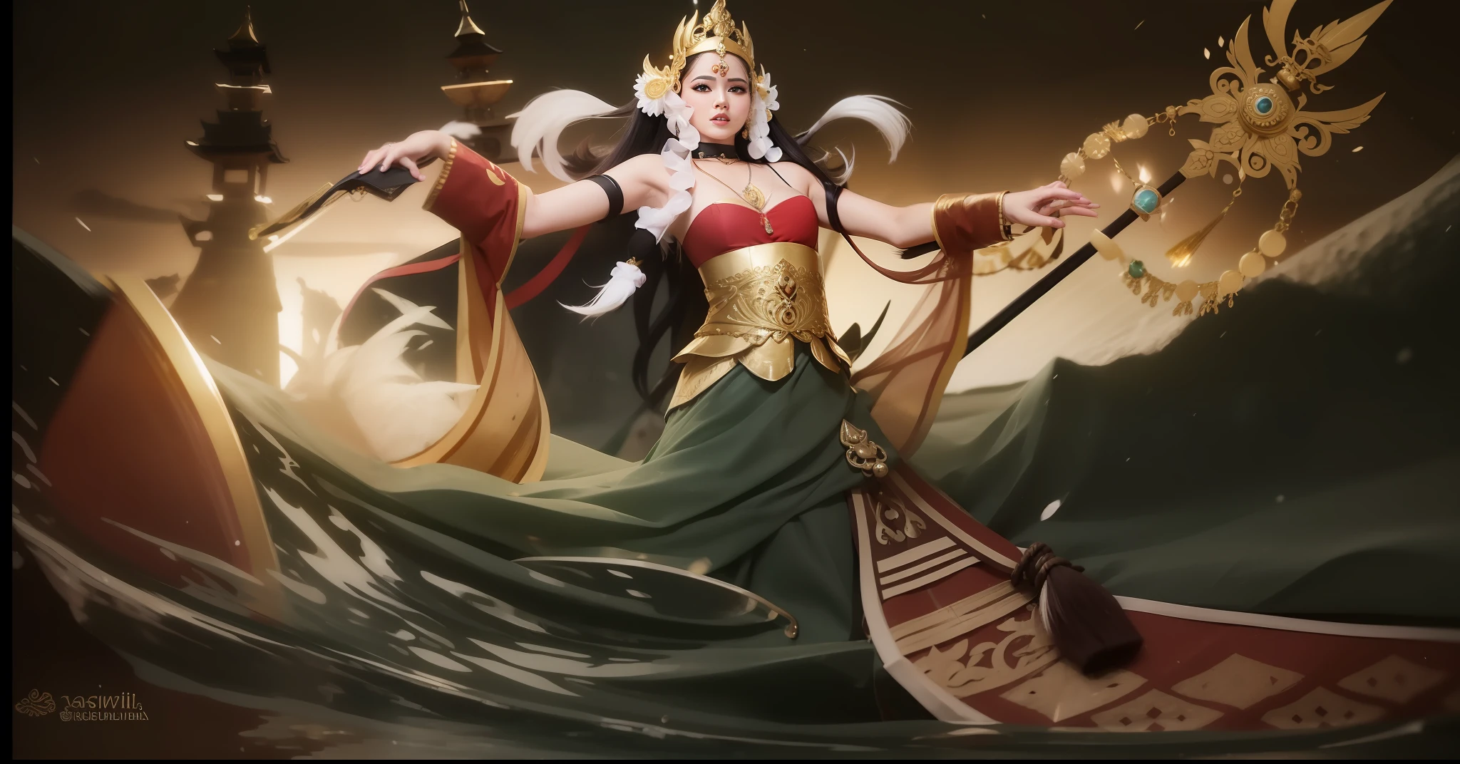 have a traditional bali, queen Sea, shes kaditaa have a trisula bali with baground khas bali