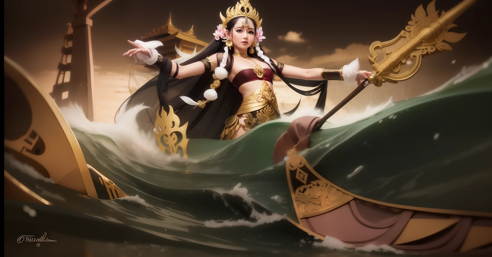 have a traditional bali, queen Sea, shes kaditaa have a trisula bali with baground khas bali