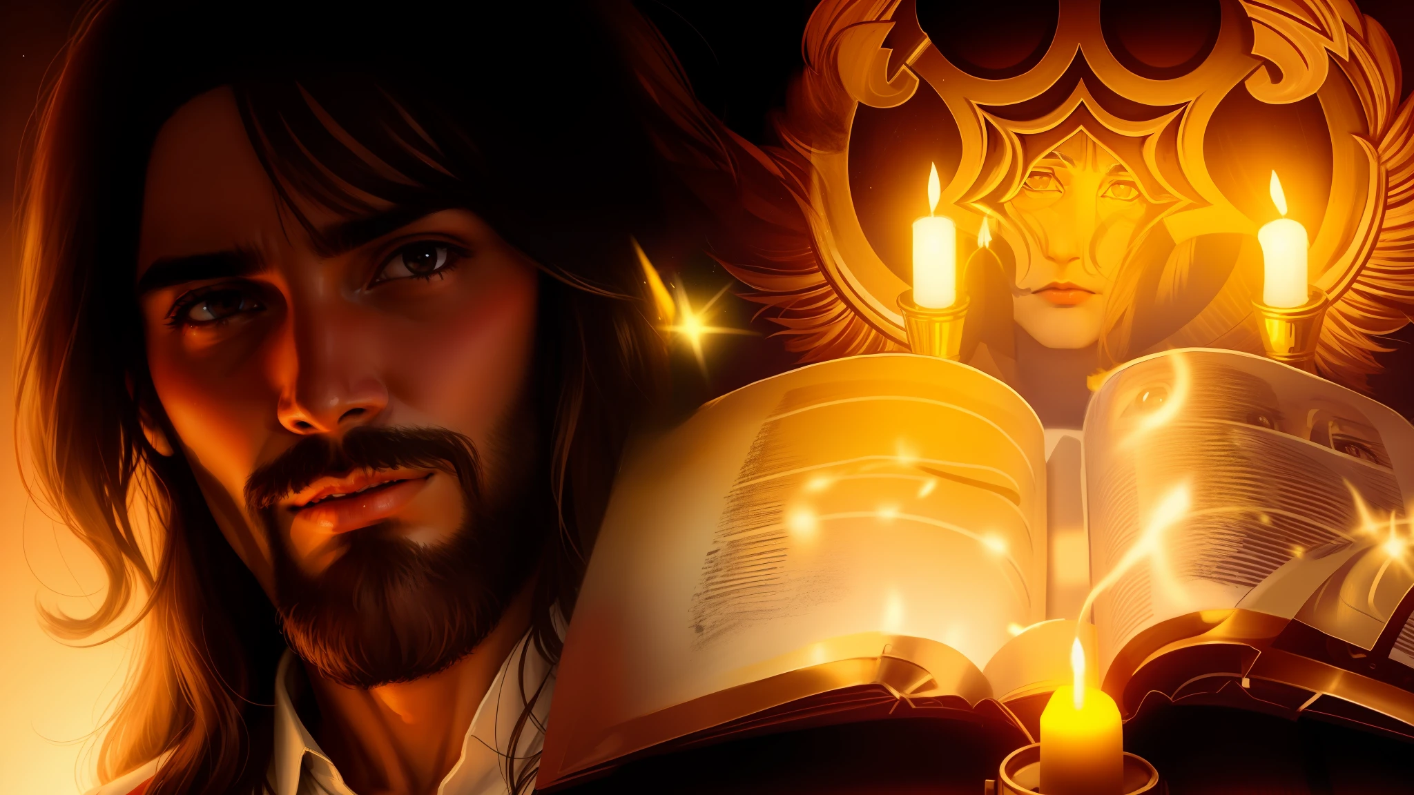Jesus face looking at camera