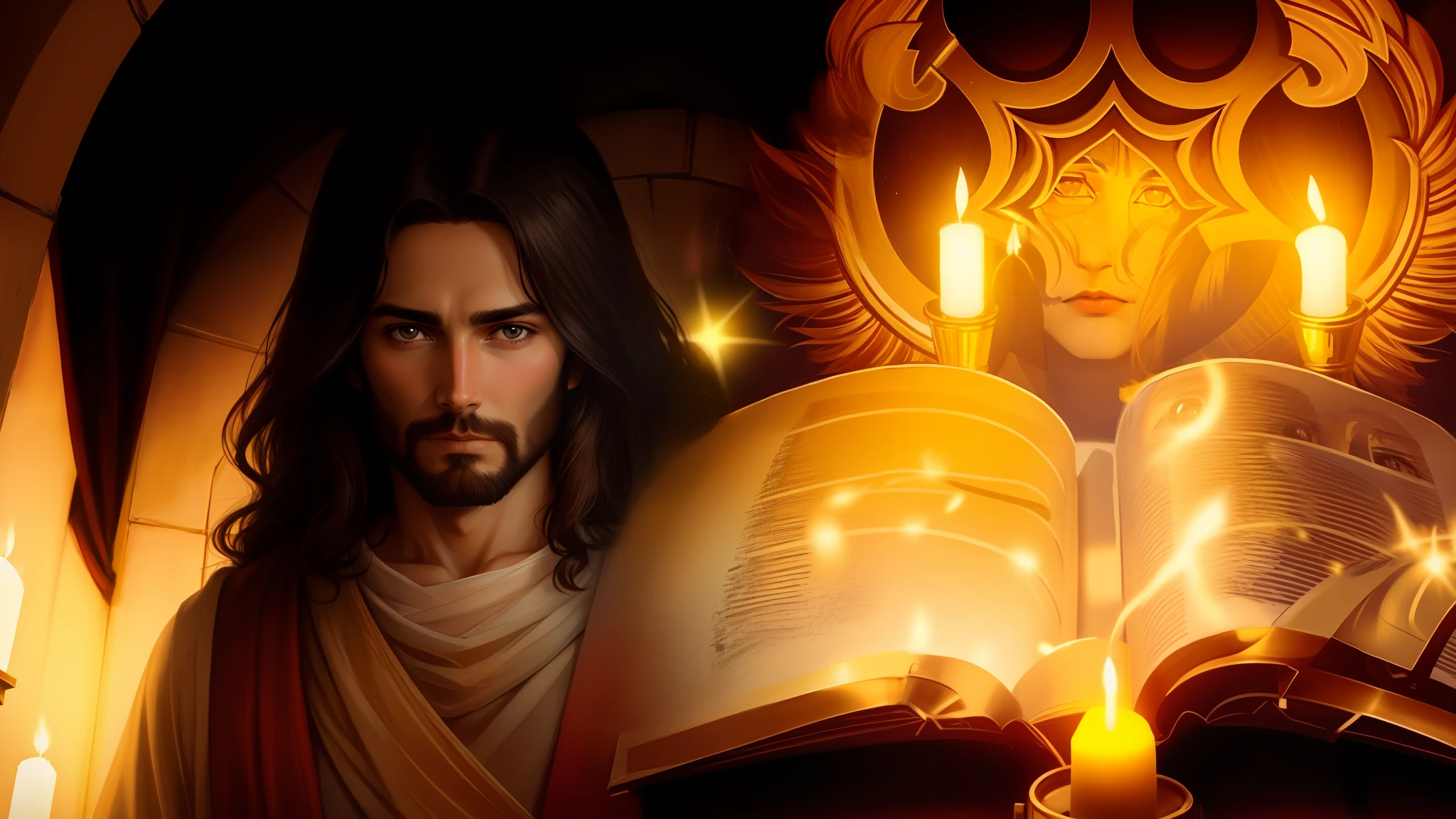 Jesus face looking at camera