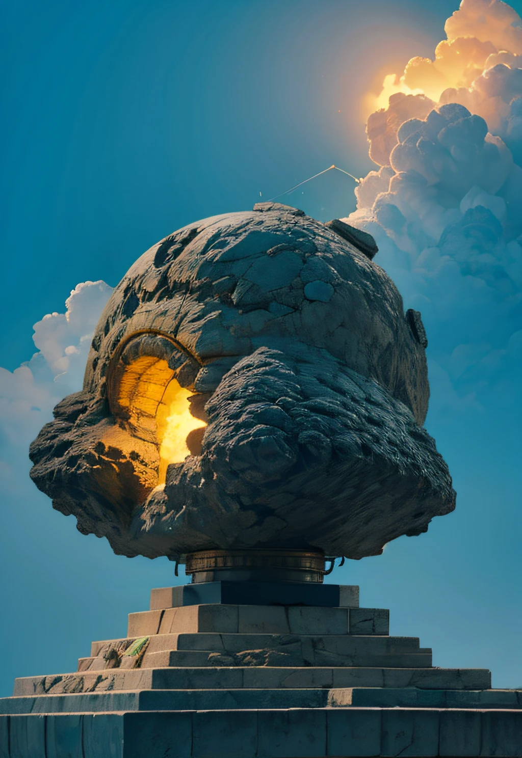 a man coming out of a boom tube from Justice League DC comics, Black man, detailed face, (((Man))), pyro from rockets, smoke, colorful clothes, outdoor, soil on the ground, hills, wind, ambient light, exploding ship, dynamic fighting pose,holding a mechanical pyramid with floating glowing cubes, the pyramid has some glowing lines. the cubes are radiating energy. the man is commanding the pyramid, the man is a scientist. white clouds, misty, fog, full body, string shoes, Hyper realistic, Photography, Picture of the week, RAW, beautiful, (finely detailed skin), African skin, pilot, Clouds in the background, lightning, extremely detailed,colorful,highest detailed, (dynamic pose), zentangle, flowers, abstract background,(masterpiece) (perfect proportion)(realistic photo)(best quality) (detailed) photographed on a Canon EOS R5, 50mm lens, F/2.8, HDR, (8k) (wallpaper) (cinematic lighting) (dramatic lighting) (sharp focus) (intricate)