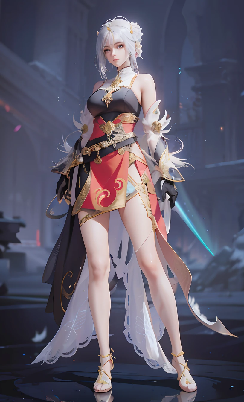 Girl posing for photo in dress,White skin of the, lunar themed attire, fantasyoutfit, full-body xianxia, intricate outfits, clear outfit design, adorned in majestic attire,, dreamy dress, flowing sakura-colored silk,((best qualtiy)), ((tmasterpiece)), (highly detailed:1.3), hdr(HighDynamicRange), Ray traching, NVIDIA RTX, Hyper-Resolution, Unreal 5, sub surface scattering, PBR textures,Anisotropic filtering, MAXIMUM DEFINITION, Many-Layer Textures, Albedo e mapas Speculares, Surface coloring, Accurate simulation of light-material interactions, perfectly proportions, style of anime4 K, anime styled digital art,8K, Anime style artwork, Digital anime art, Anime art style, Anime style mixed with Fujifilm, Beautiful anime artwork, anime style digital art,Ultimate detail