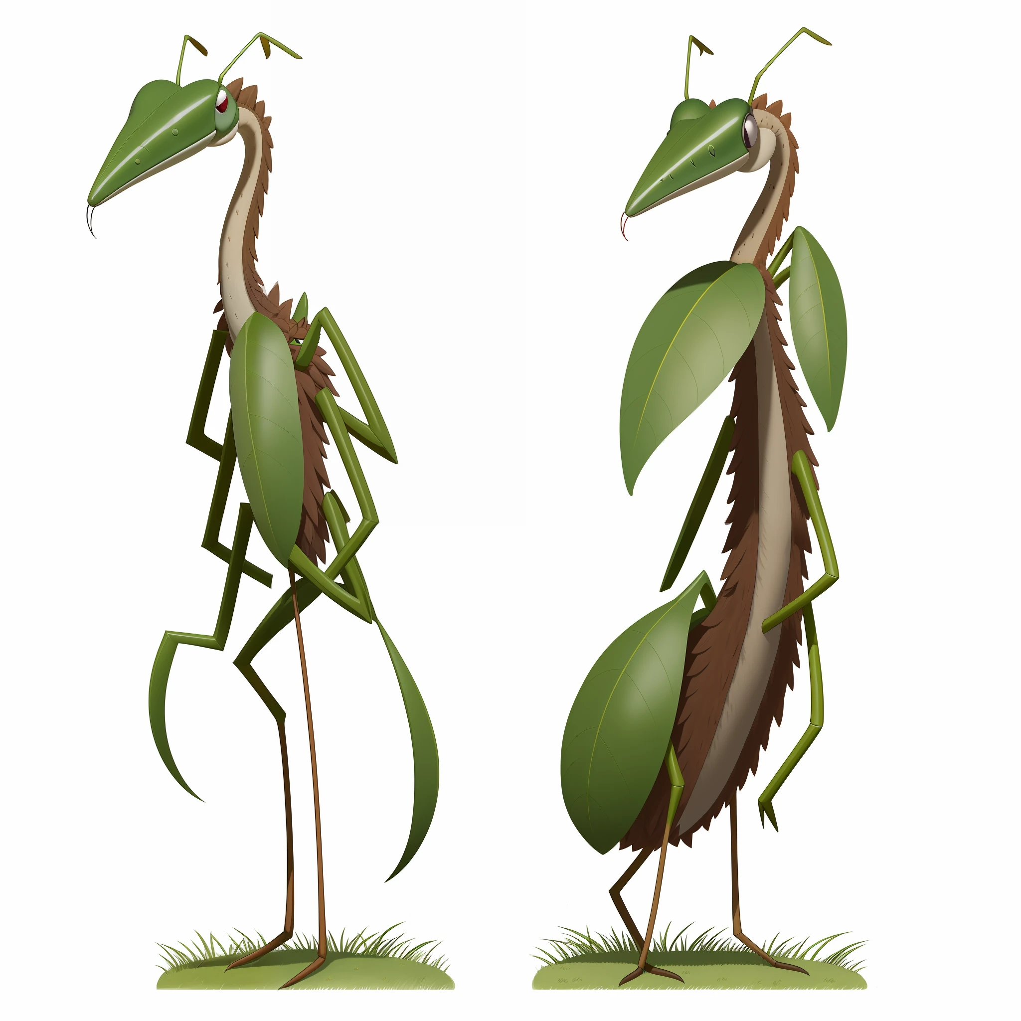 Monster drawing with a long neck and legs standing on grass, uma criatura de 5 metros de altura, criatura dos desenhos animados, um monstro de cardo humanoide, um personagem baseado em um haggis, anthropomorphic creature, character design for animation, Lanky, ents humanoides velhos, criatura assustadora, alien in the form of mantis, conceito de criatura realista, criatura fofa da floresta