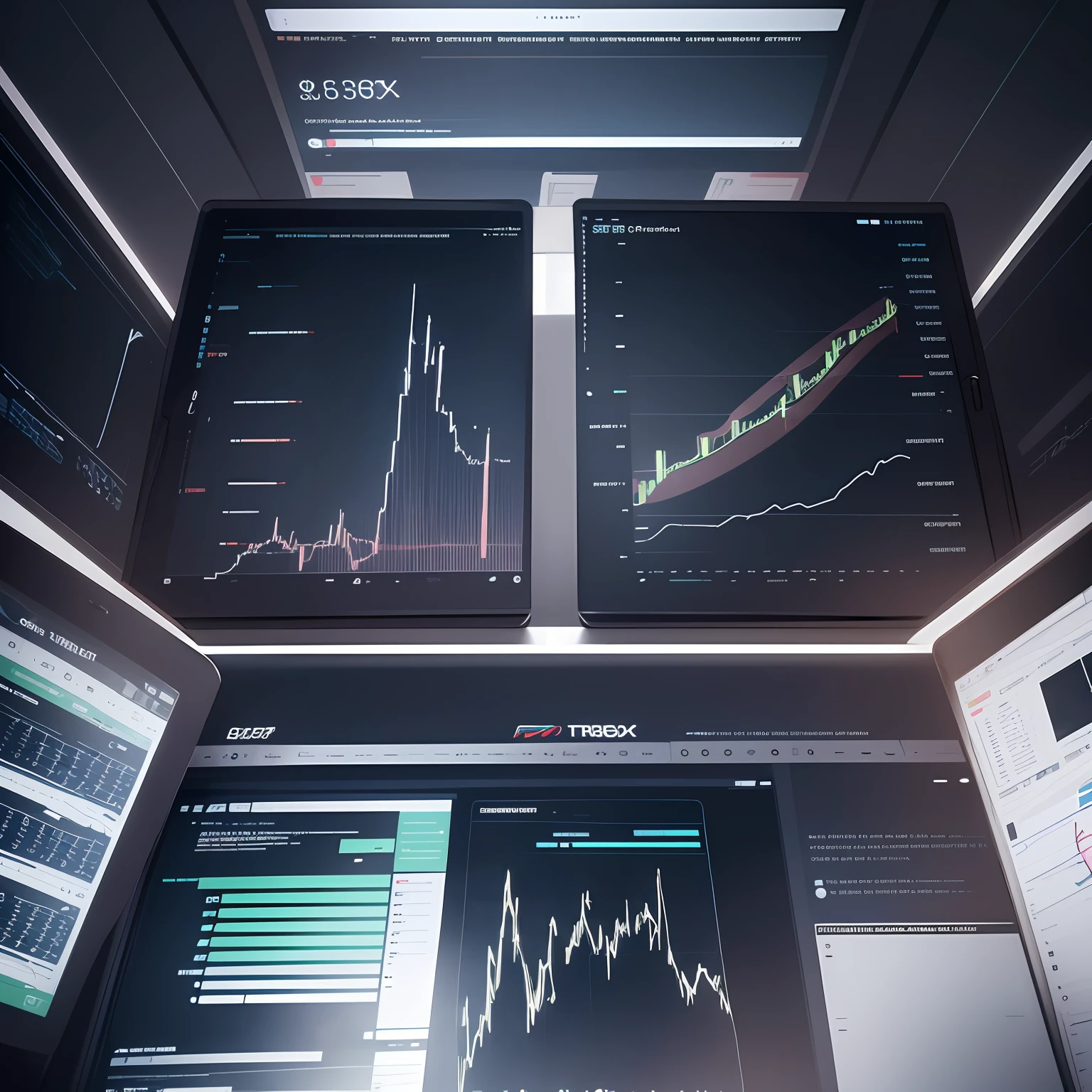 Digital stock market or forex trading chart and candlestick chart suitable for financial investment. Financial investment trends for the Enterprise Fund concept. --auto