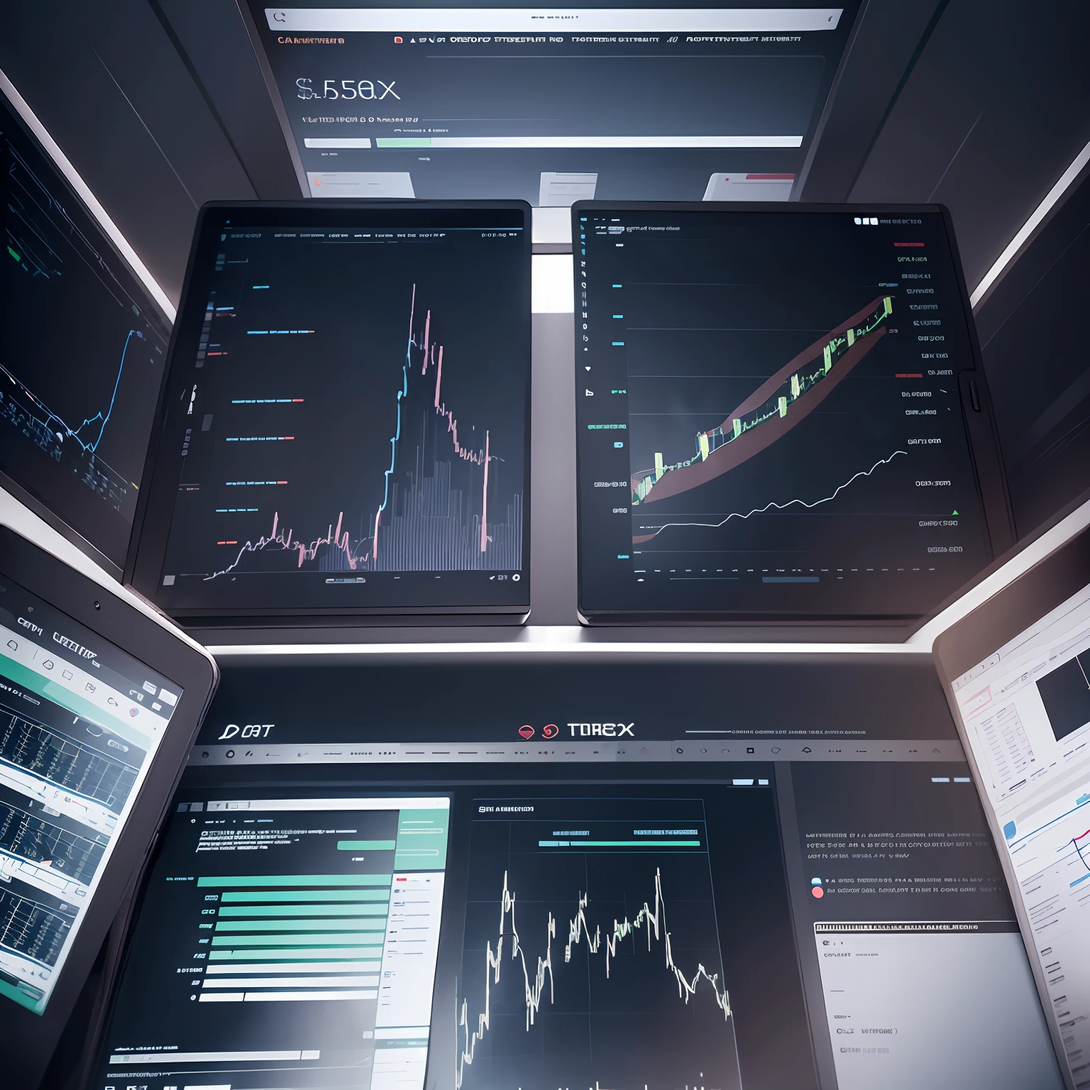 Digital stock market or forex trading chart and candlestick chart suitable for financial investment. Financial investment trends for the Enterprise Fund concept.
